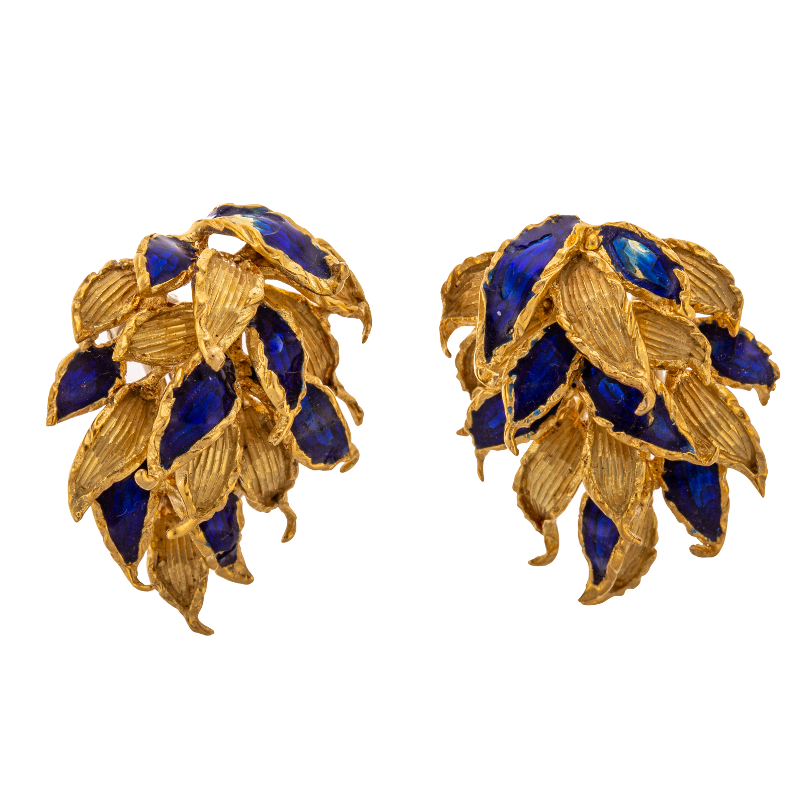 A PAIR OF TEXTURED 18K GUILLOCHE 338561