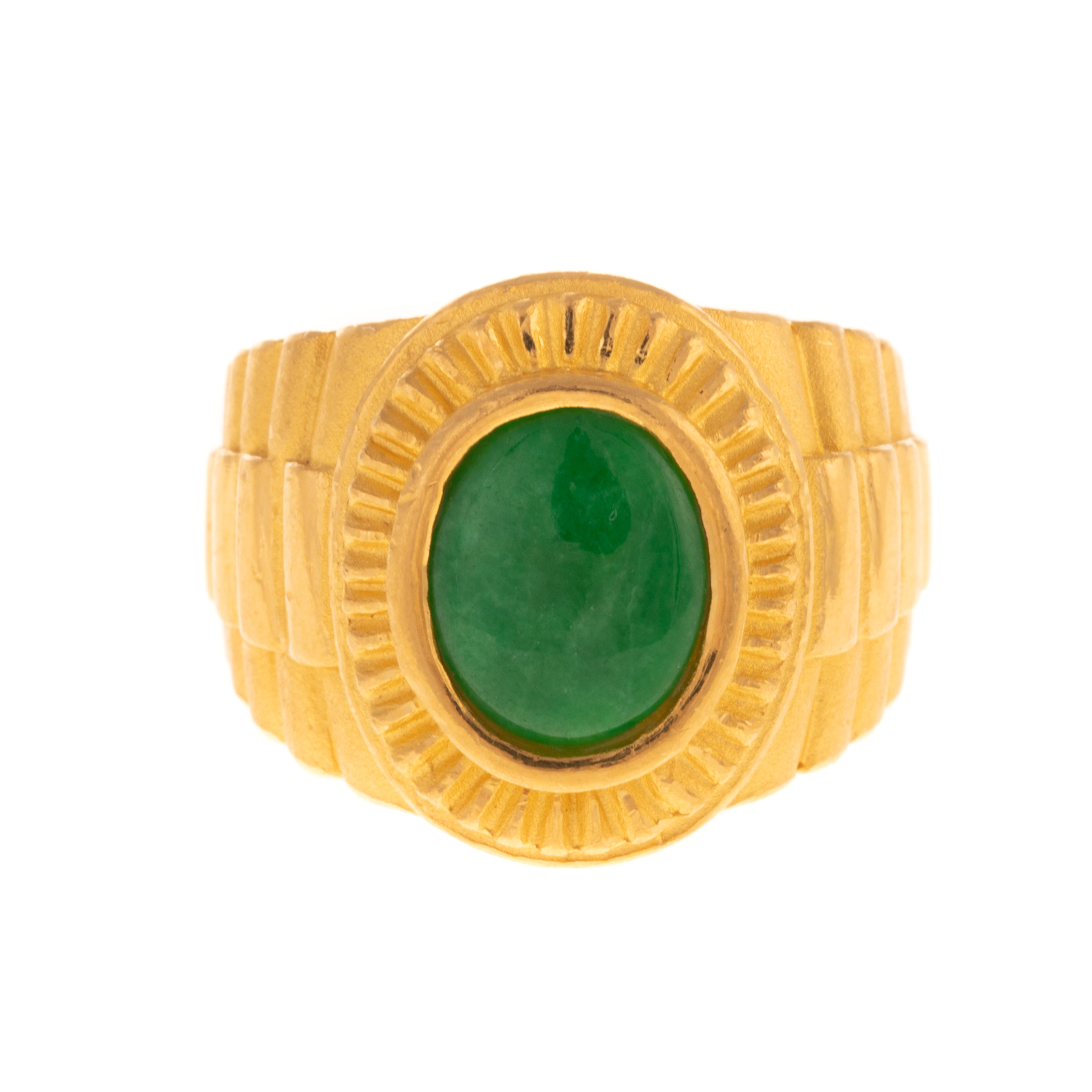 A 24K FINE JADE RING WITH WATCH 3385b6