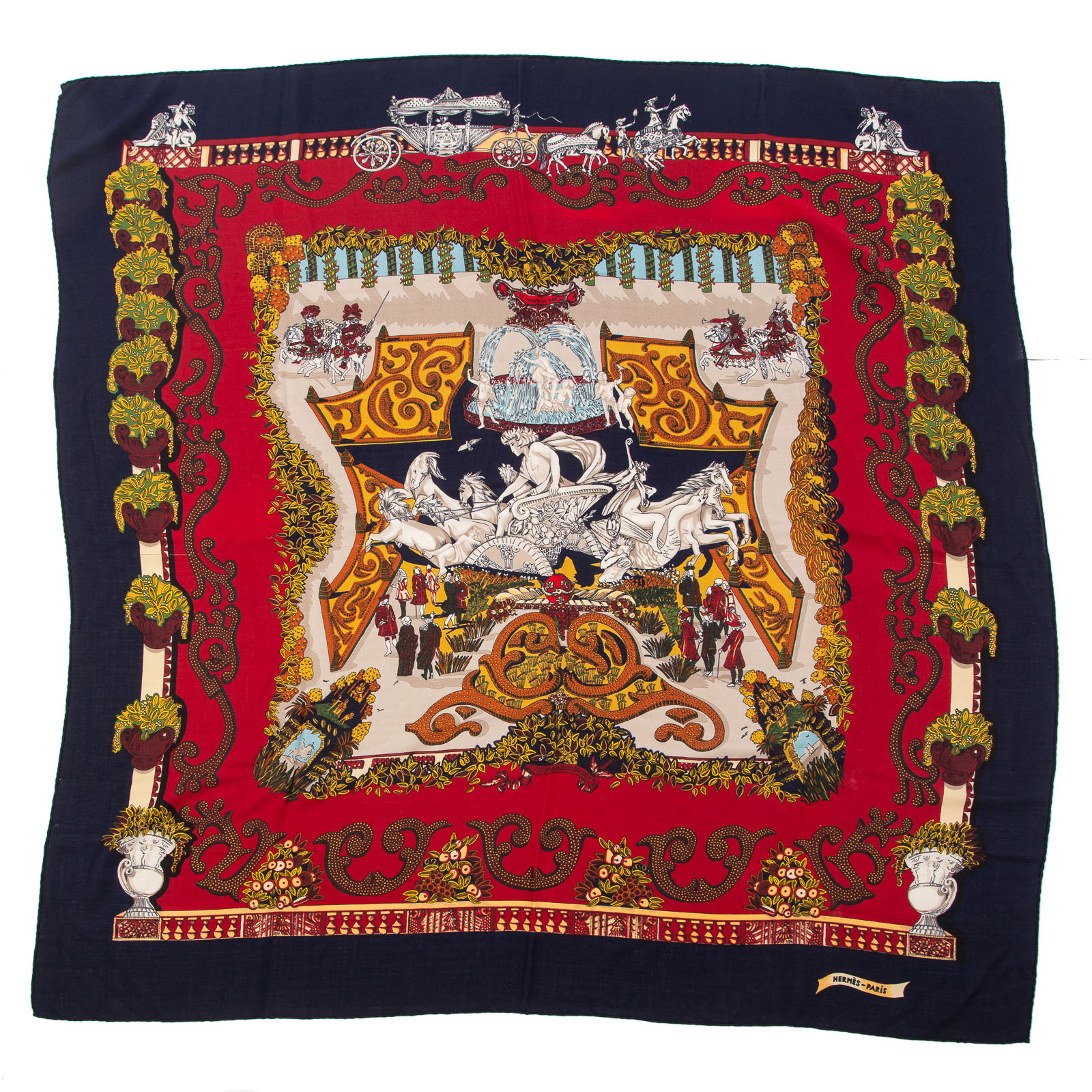 AN HERMES "LE PARADIS DU ROY" CASHMERE