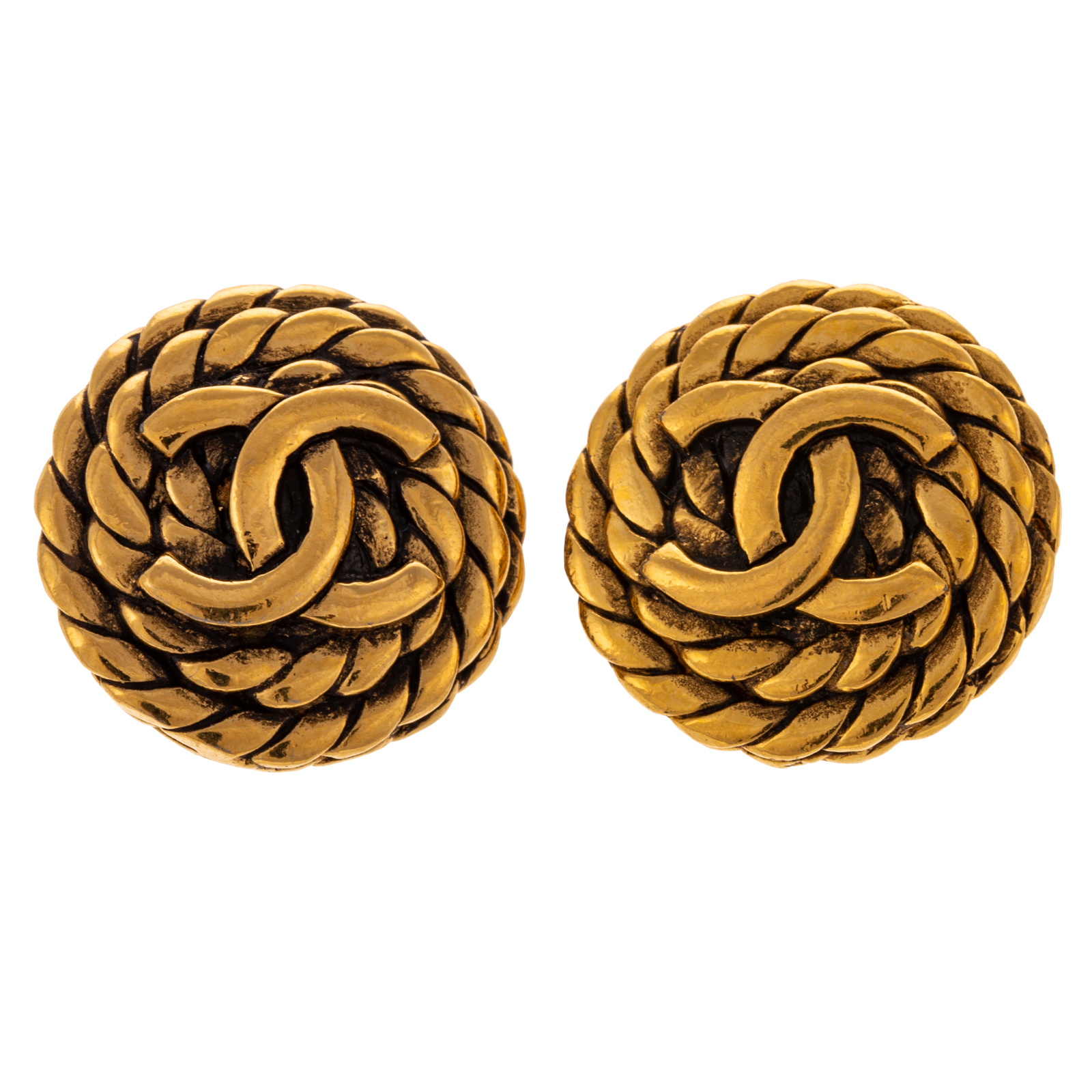 CHANEL CC & CHAIN DETAIL EARRINGS