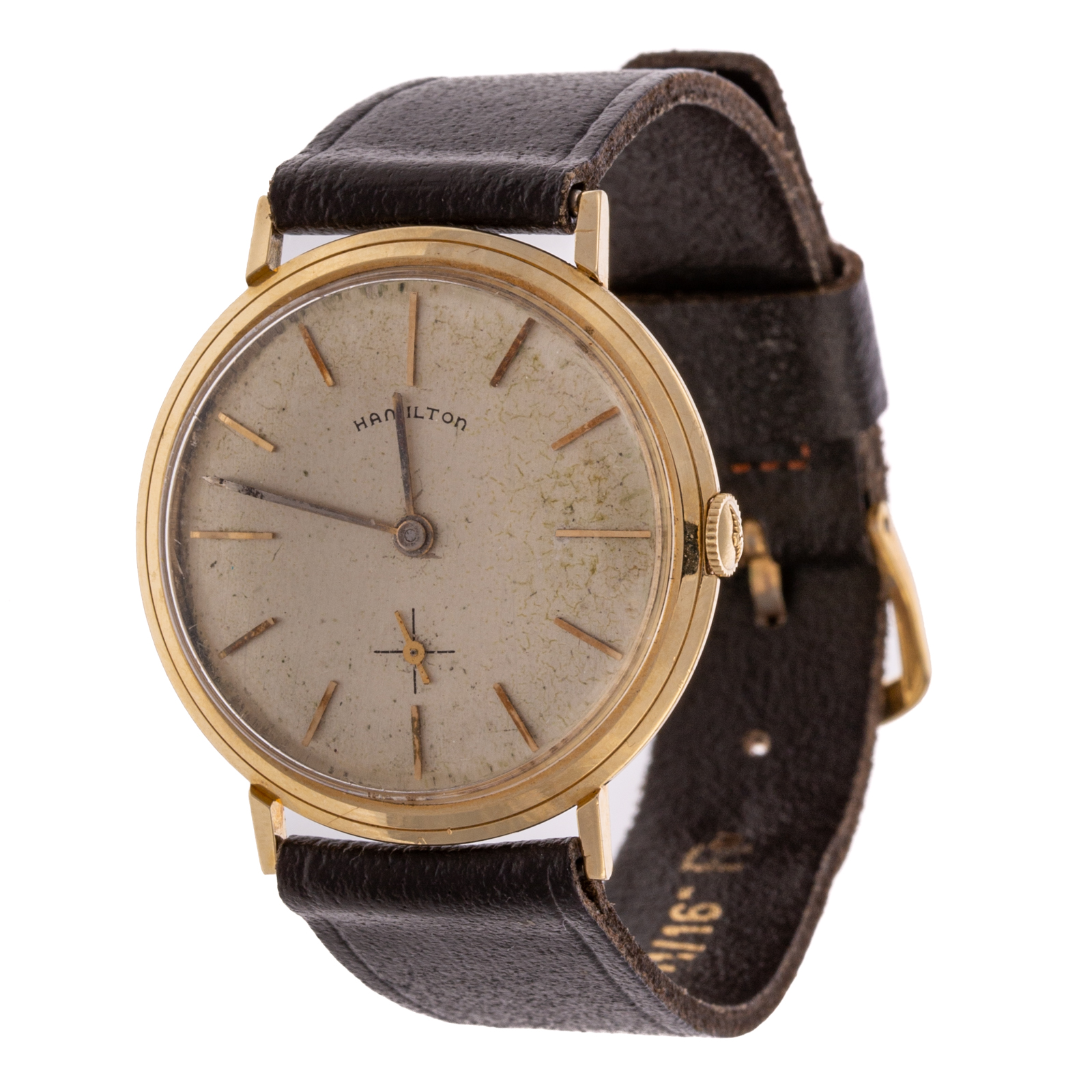 A CLASSIC 14K YELLOW GOLD HAMILTON 338667