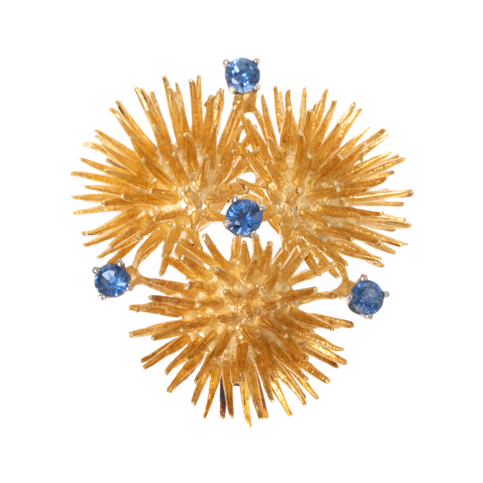 A VINTAGE SAPPHIRE THISTLE PENDANT 3386c3