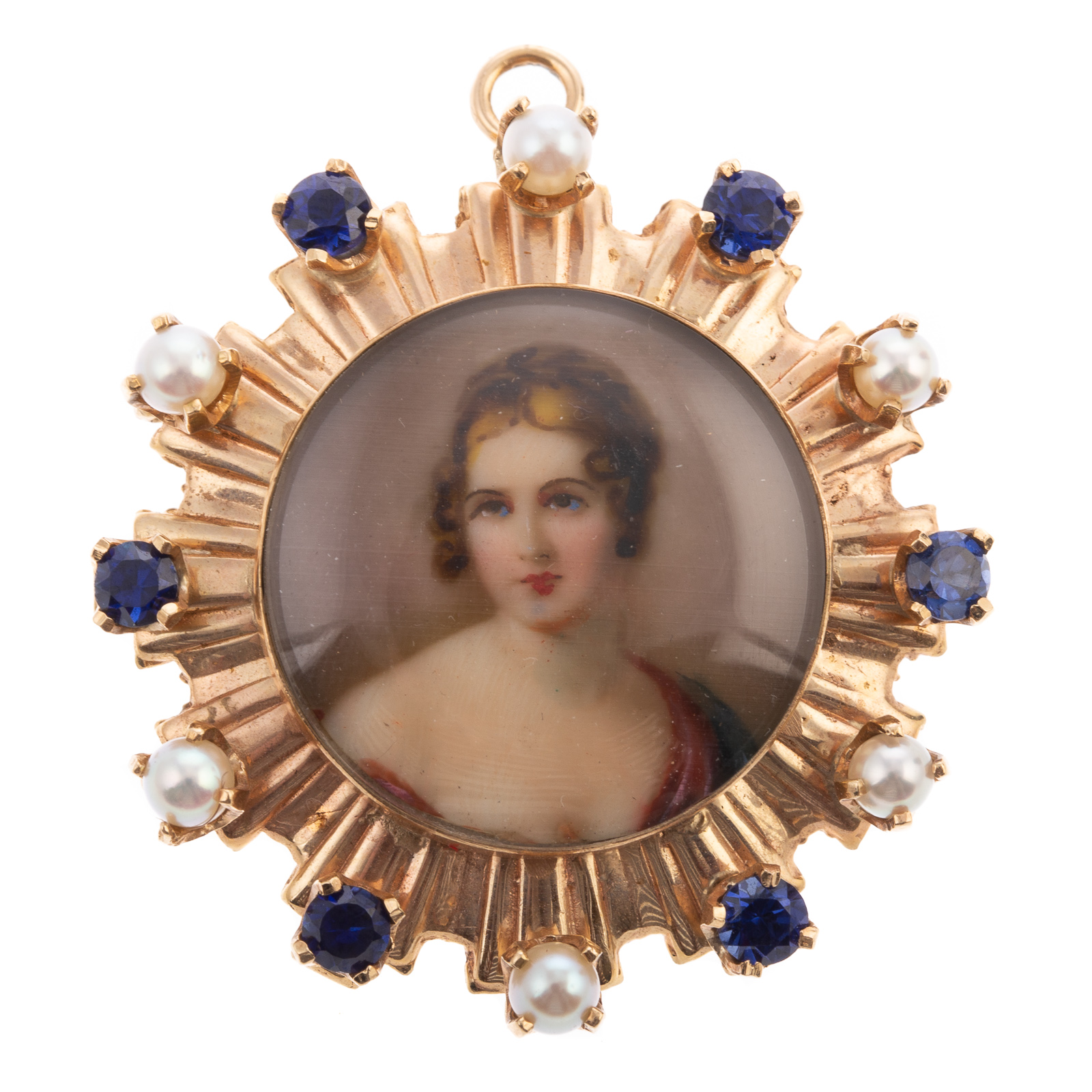 AN ITALIAN PORTRAIT PIN PENDANT 3386da