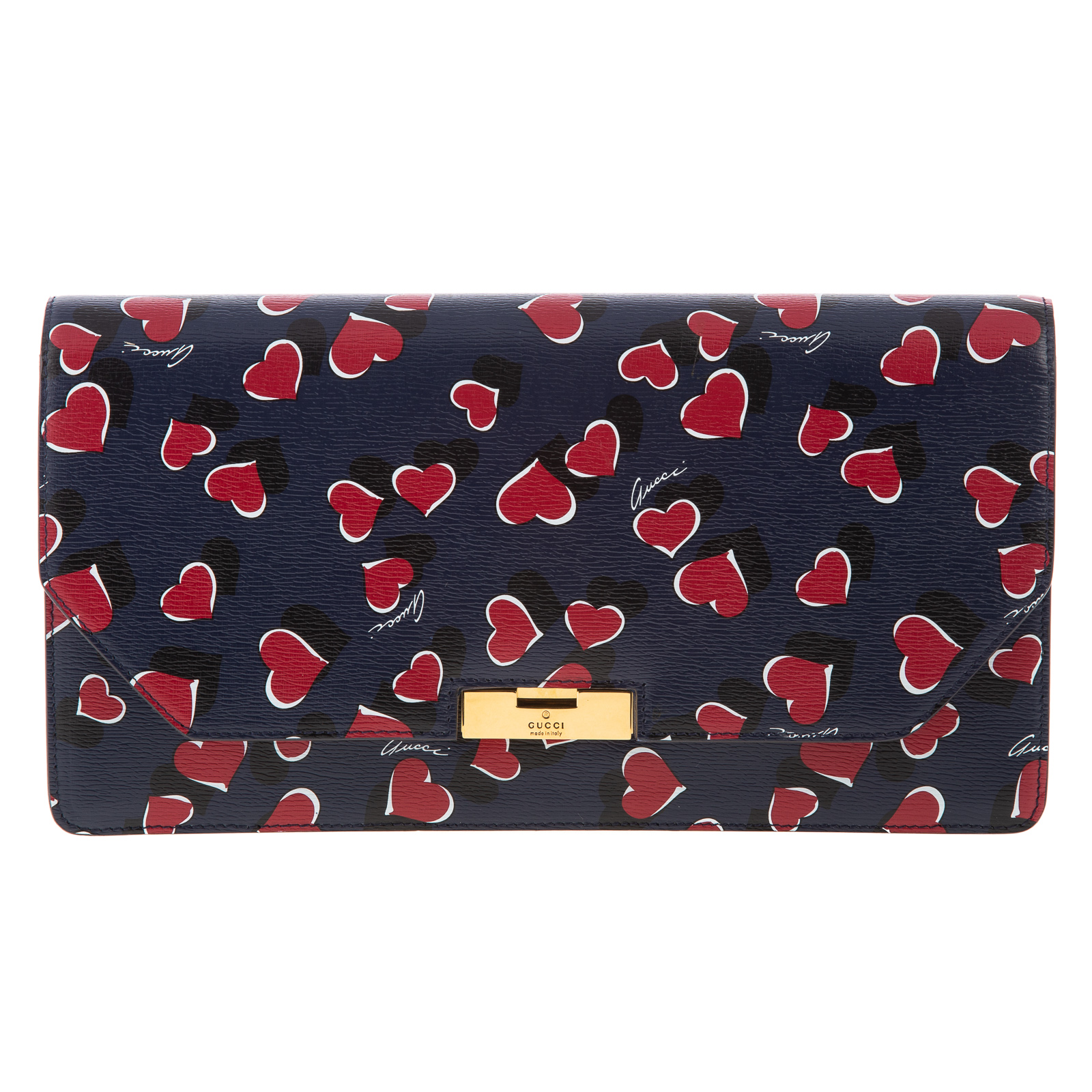 A GUCCI HEARTBEAT CLUTCH A navy 3386fb