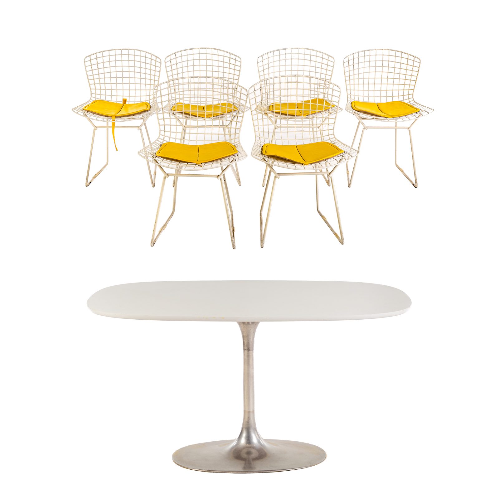 BERTOIA STYLE CHAIRS TULIP TABLE 338780