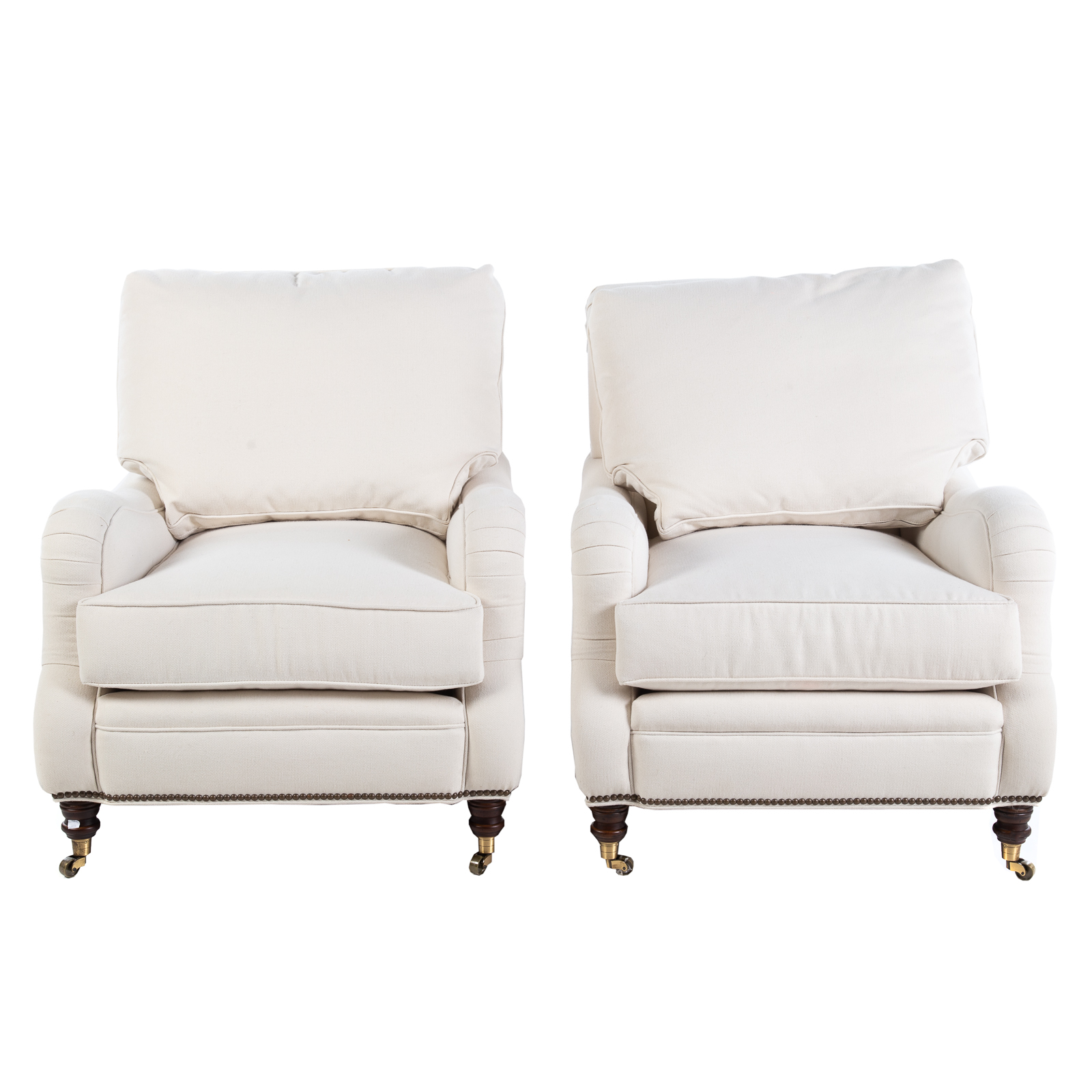 A PAIR OF VANGUARD UPHOLSTERED