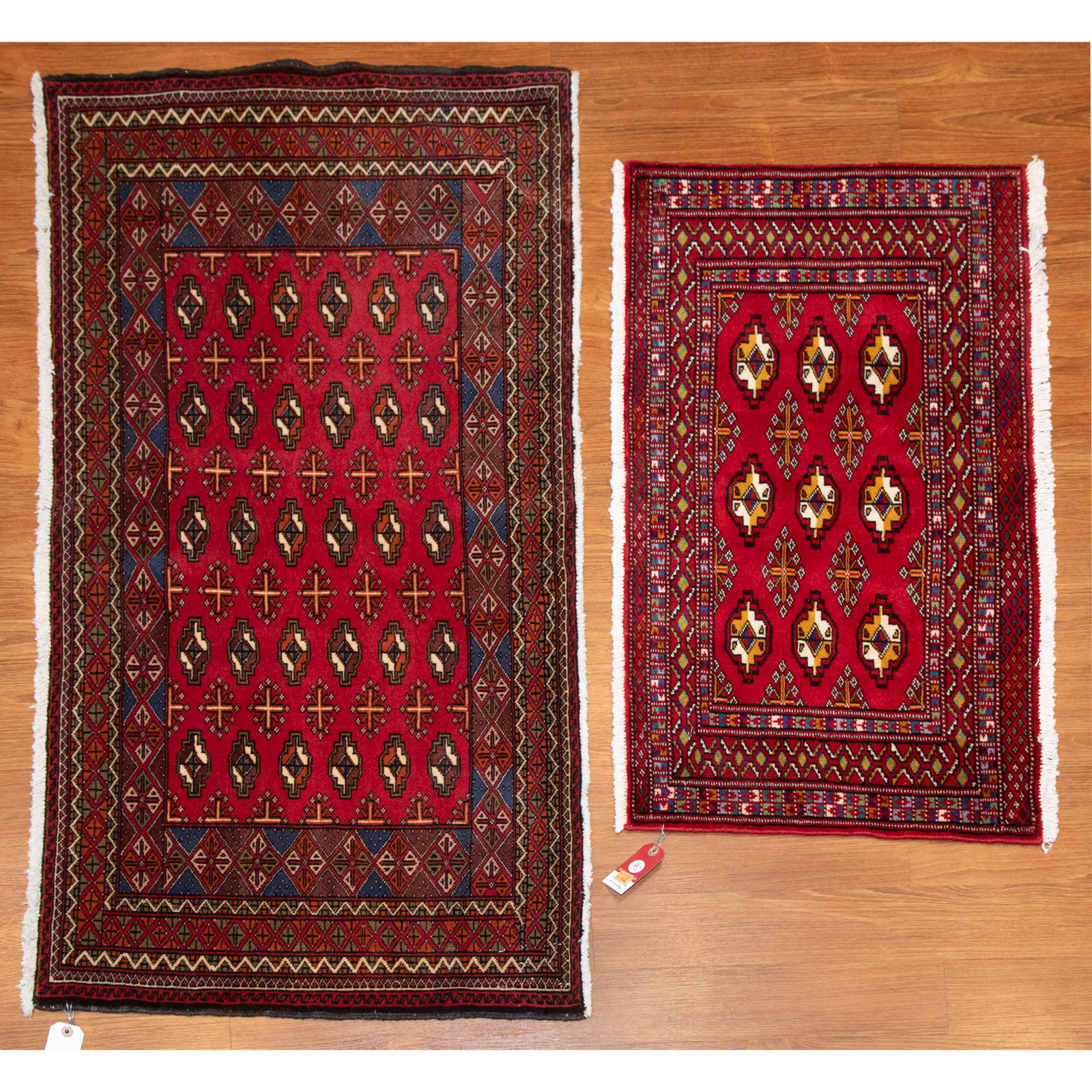 A PAIR OF TURKOMAN RUGS AFGHANISTAN 338802