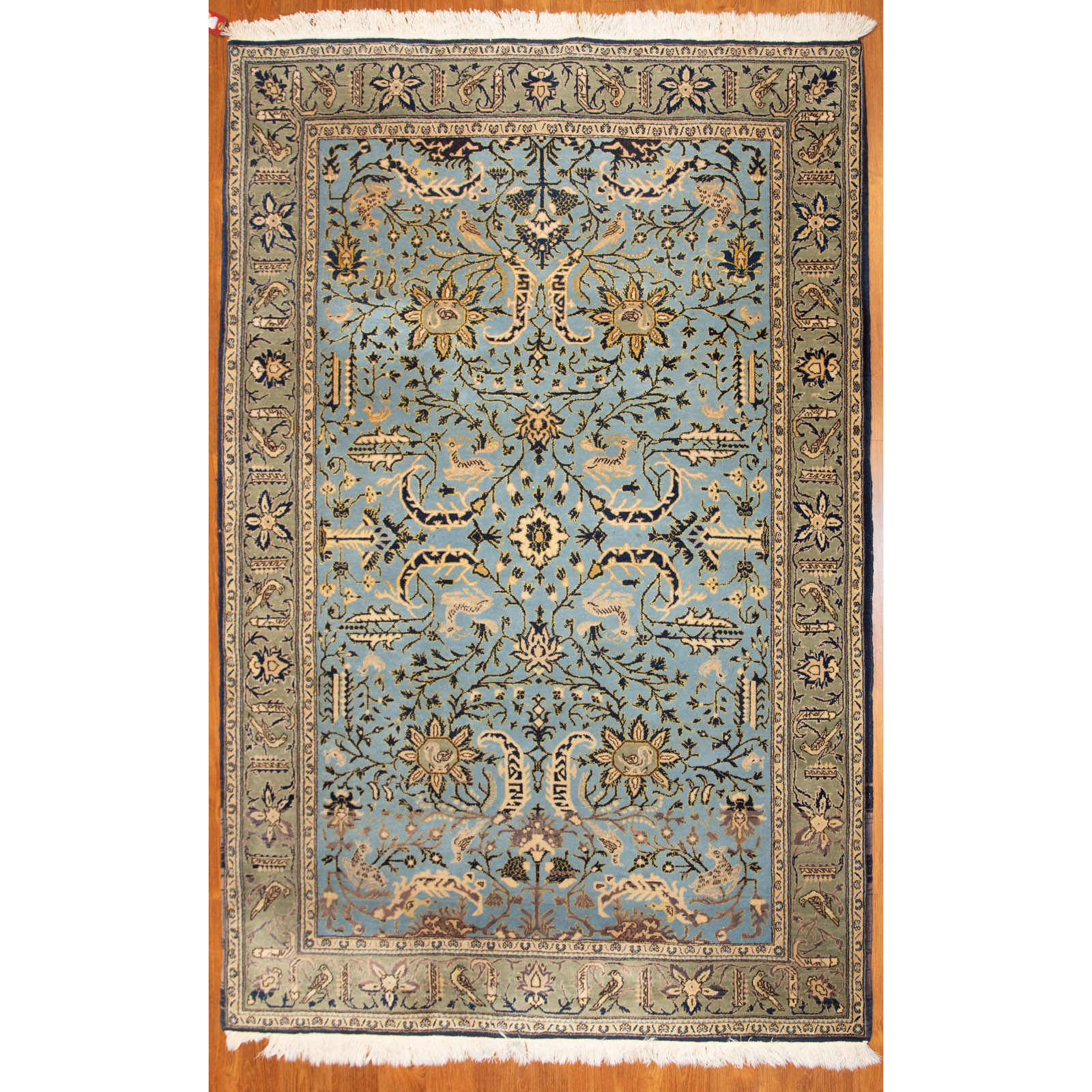 QUM RUG, PERSIA, 4.7 X 6.8 Third