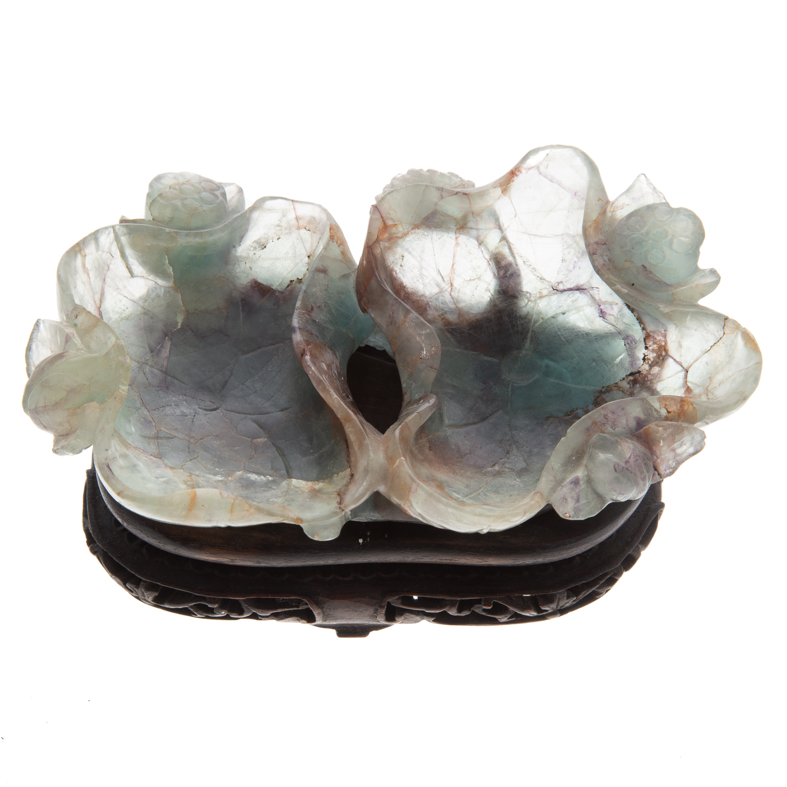 CHINESE CARVED EMERALD QUARTZ BRUSH