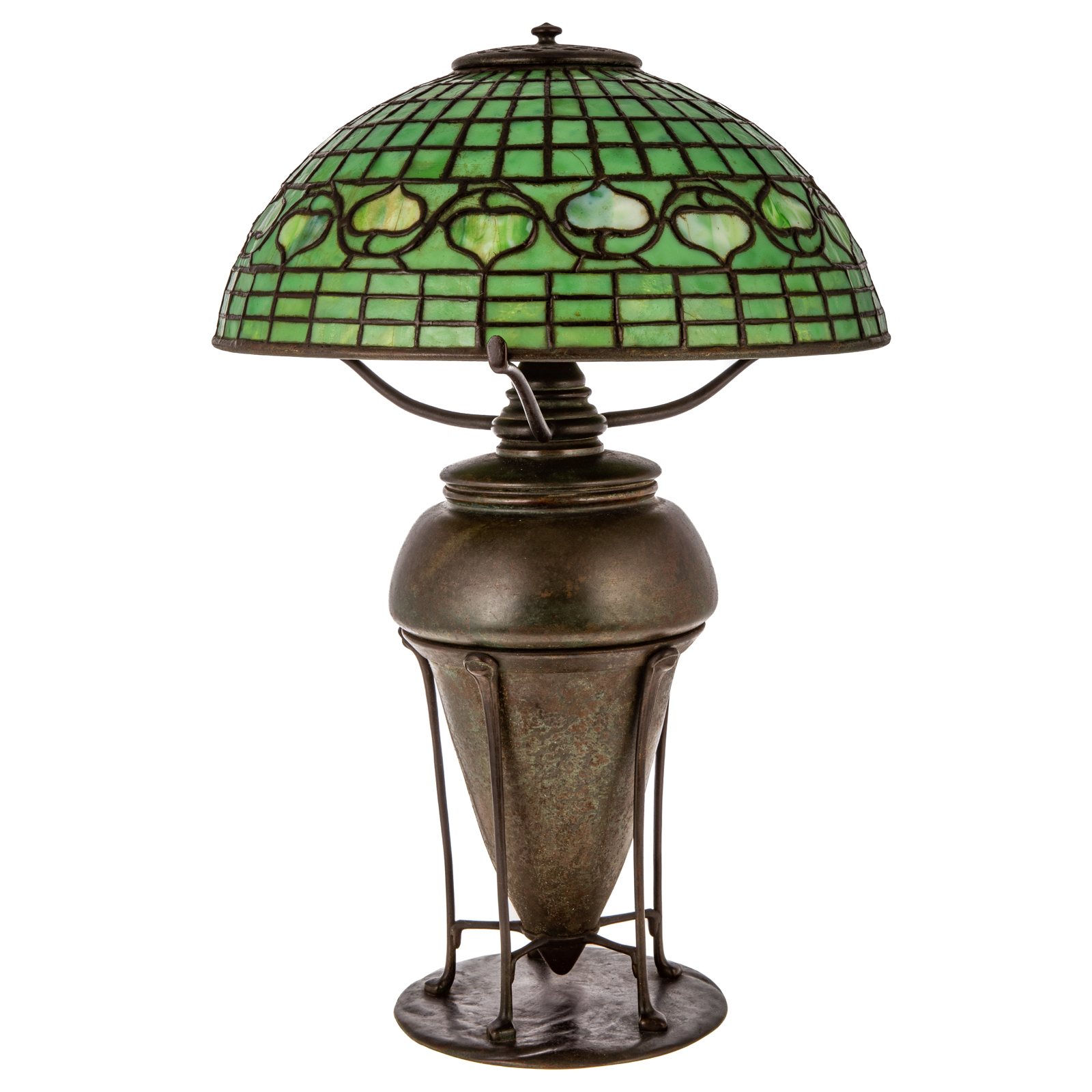 TIFFANY ACORN TABLE LAMP Circa 1905-10;