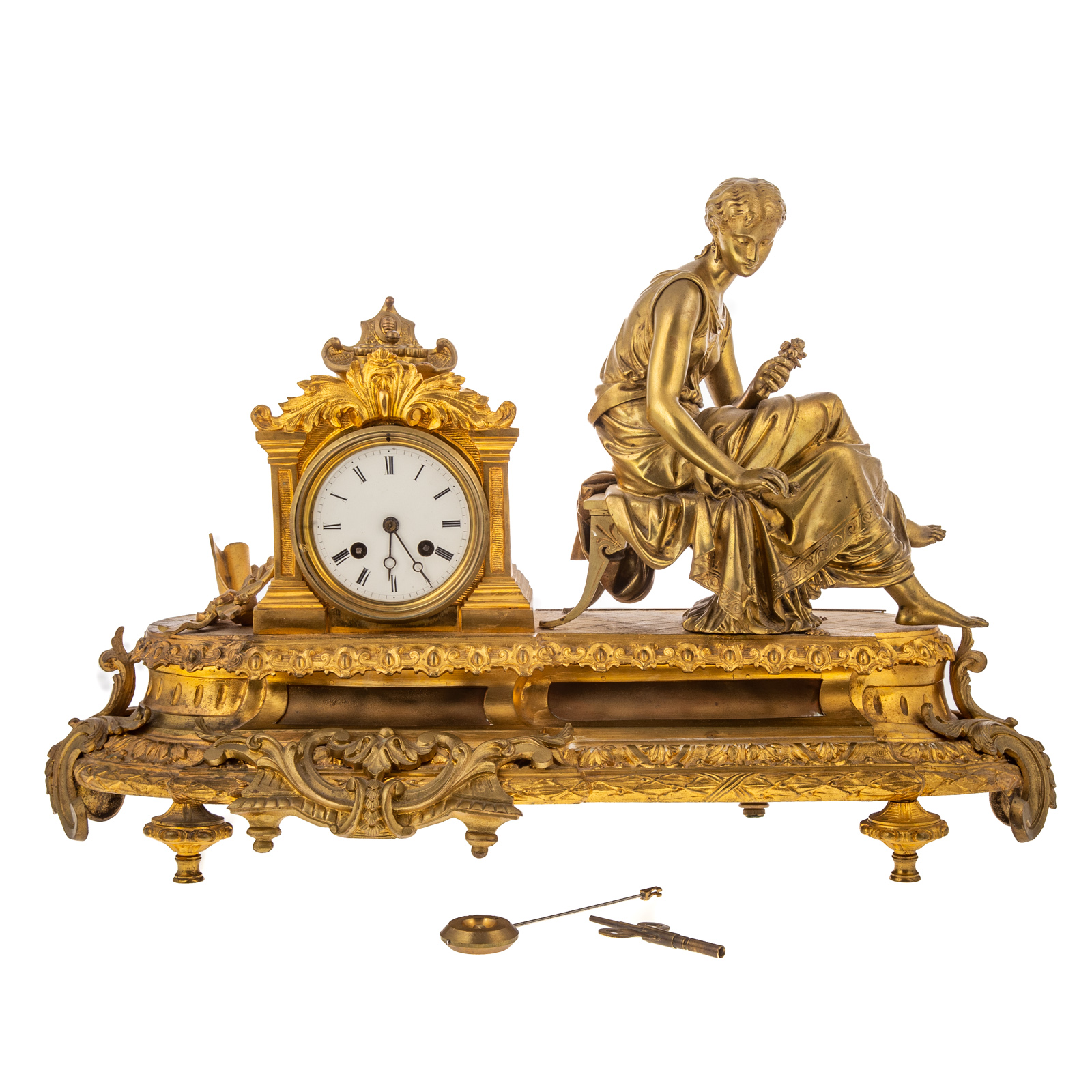 NAPOLEON III GILT BRONZE FIGURAL