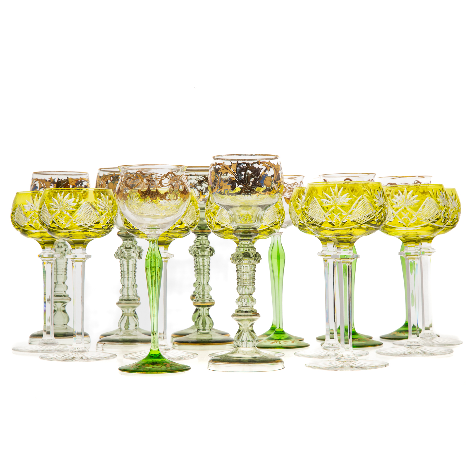 20 ASSORTED WINE STEMS Includes  3388cb