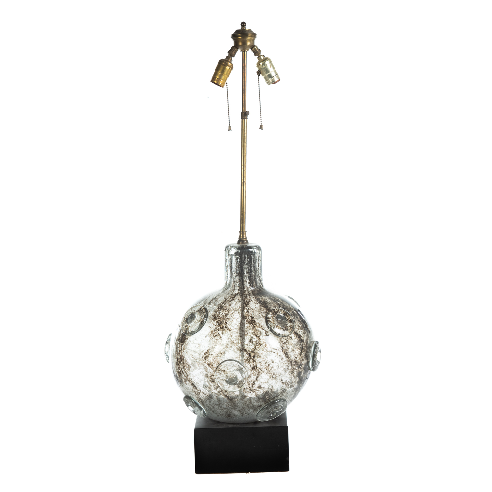 CONTINENTAL ART GLASS LAMP Mid 3388d3