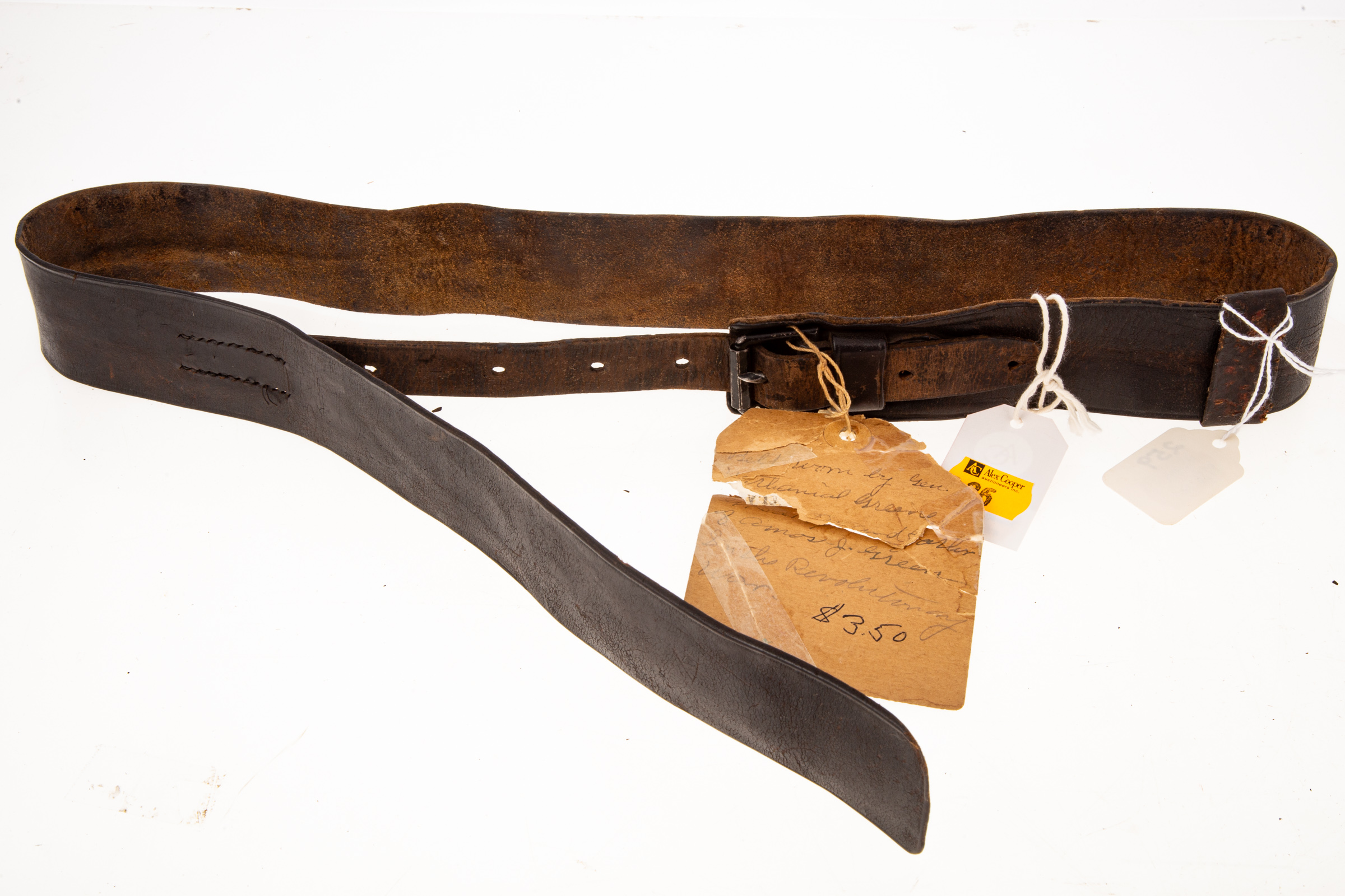 BLACK LEATHER BELT, NATHANIEL GREENE