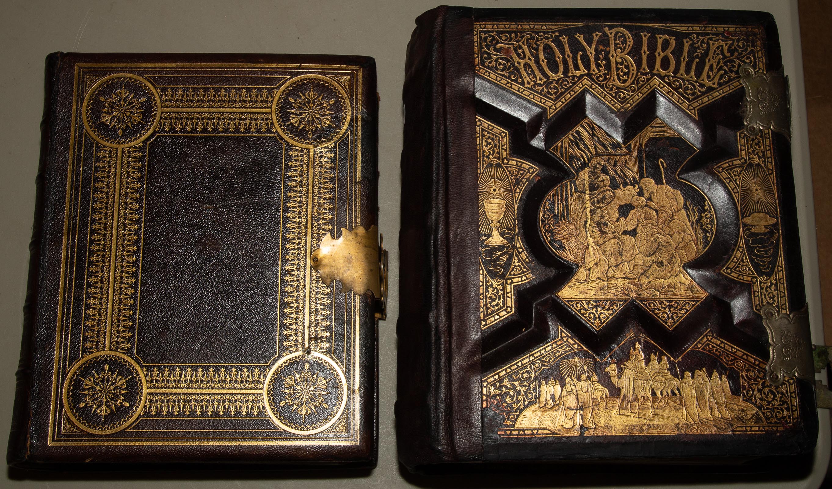 TWO FAMILY BIBLES Comprising: HOLY BIBLE