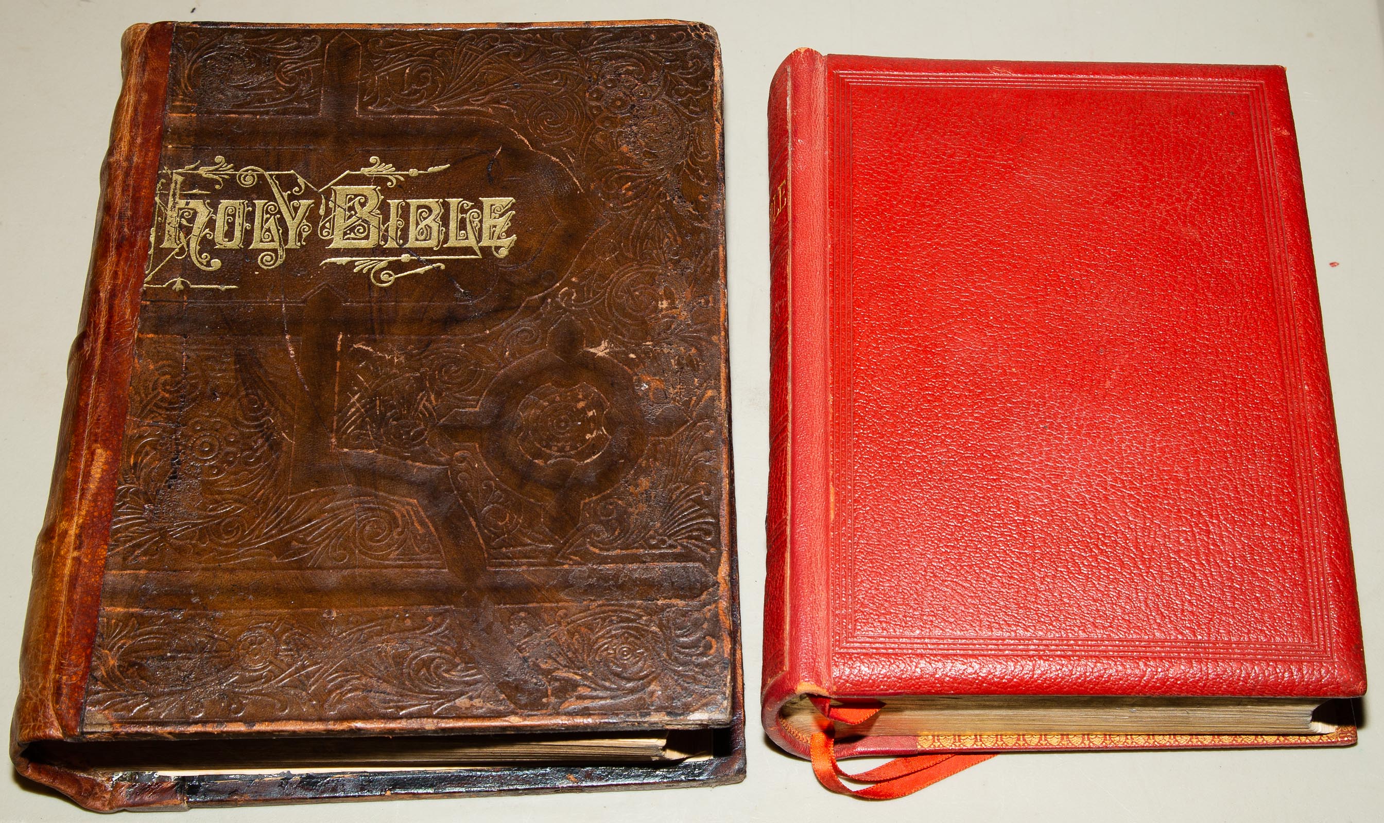 TWO FAMILY BIBLES PRONOUCING EDITION