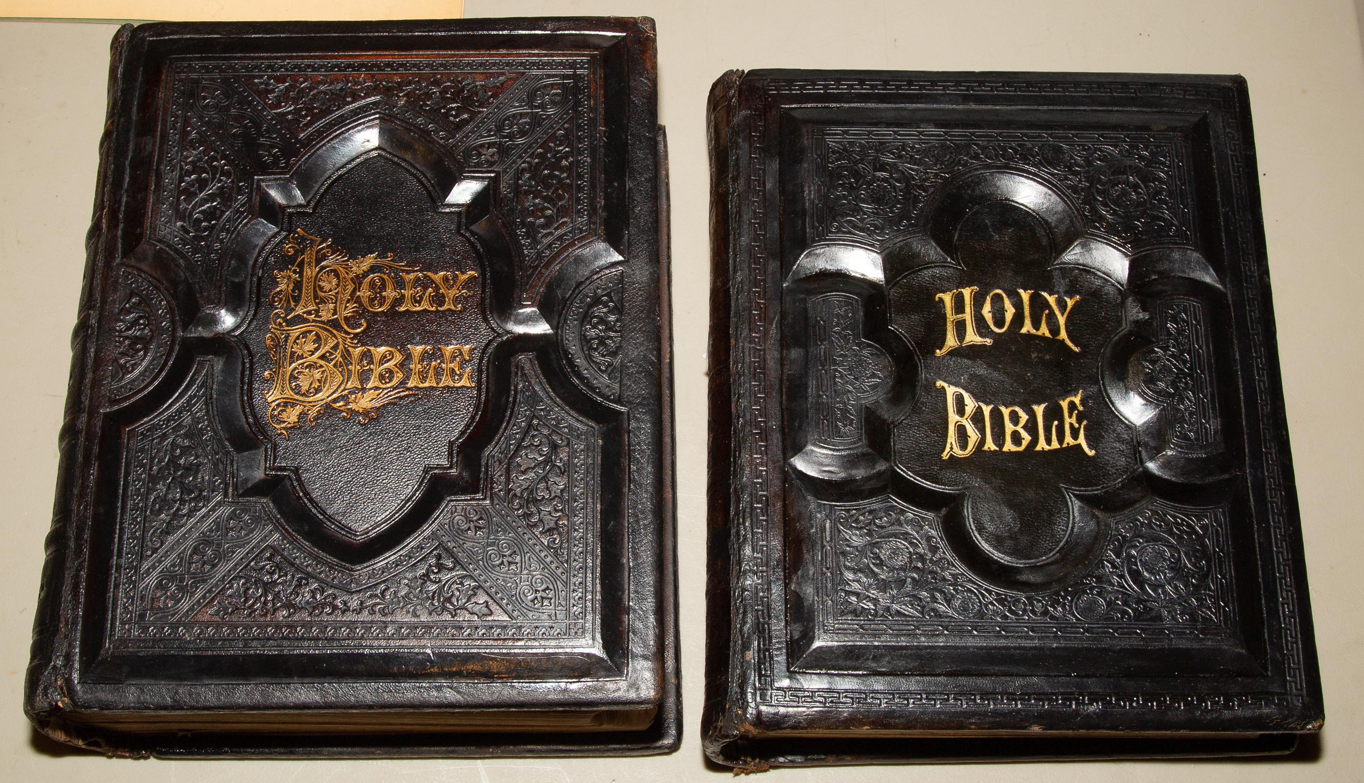 TWO FAMILY BIBLES Including THE