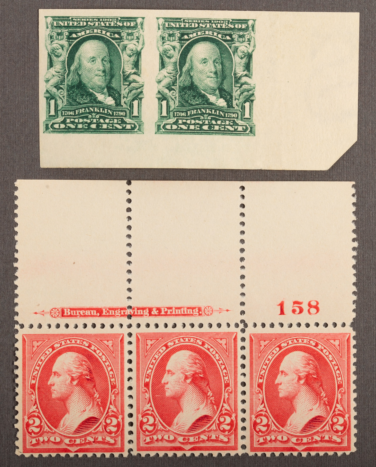GROUP OF U.S. POSTAGE STAMPS, 1895