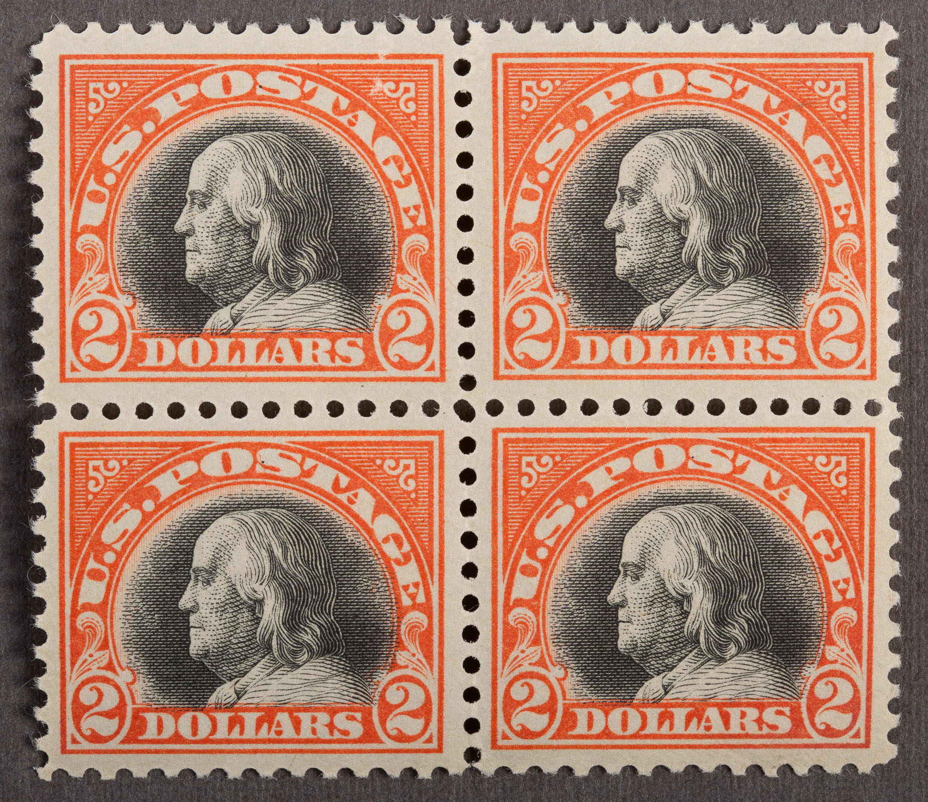 U.S. POSTAGE STAMPS: $2. BLOCK,