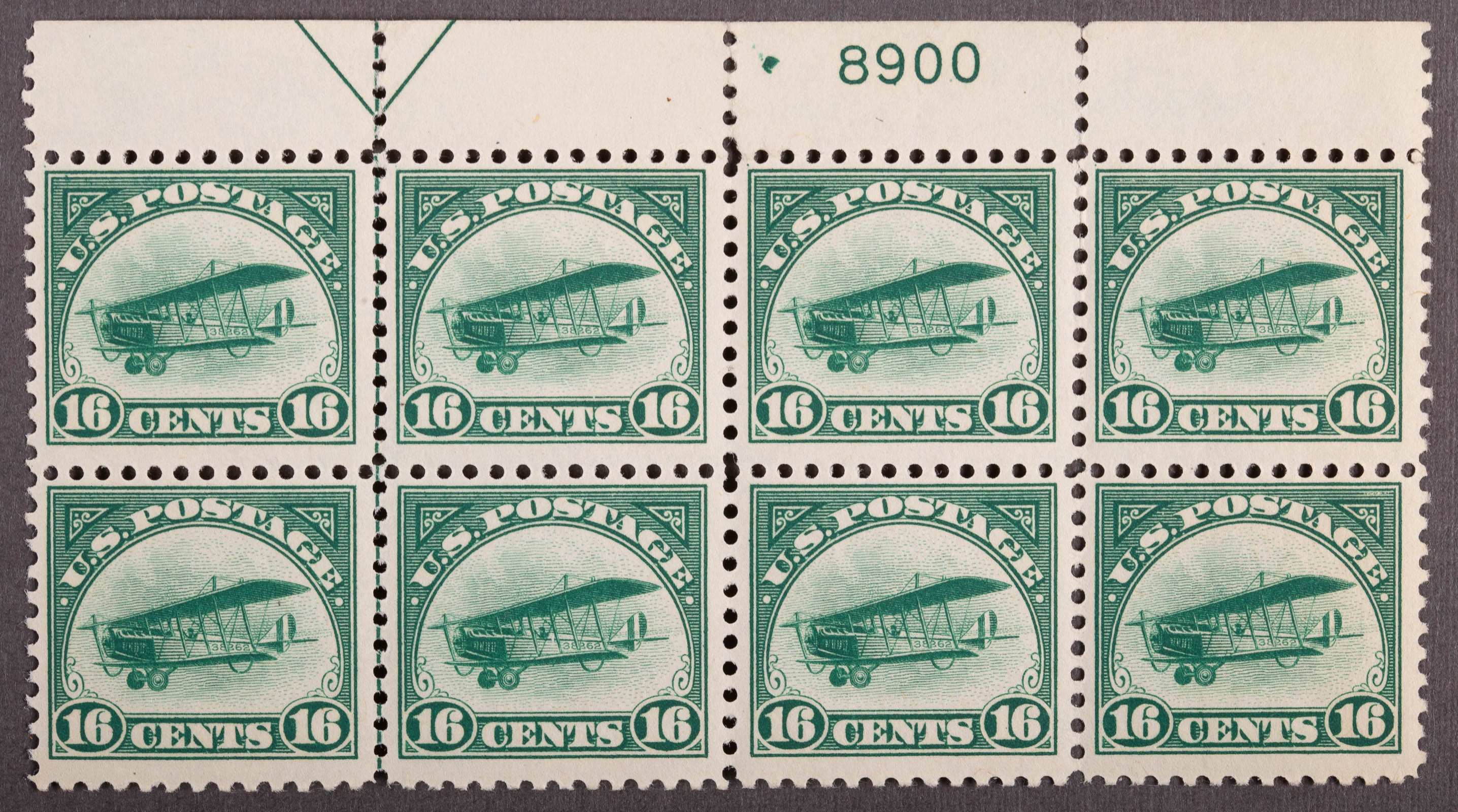 ARROW PLATE BLOCK U S AIRMAIL 3389ff