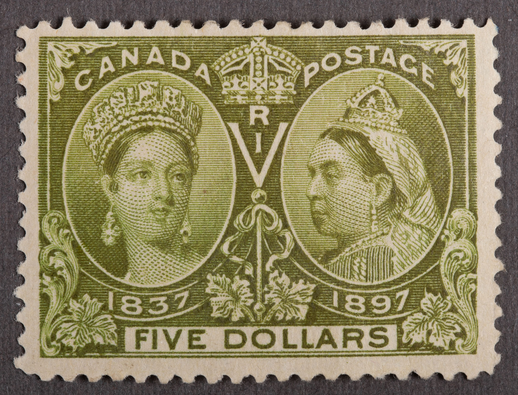 CANADA $5. POSTAGE STAMP, 1897 (Scott