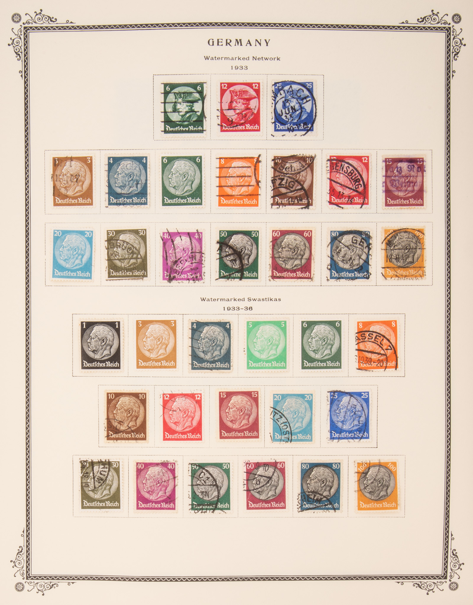 COLLECTION OF GERMAN POSTAGE STAMPS,