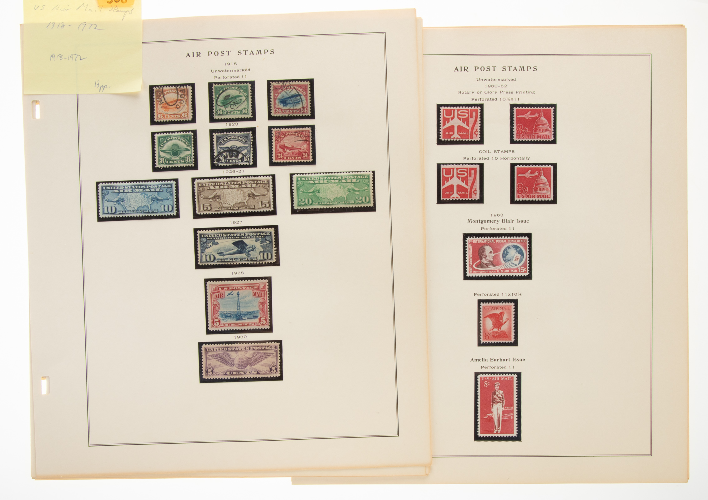 COLLECTION OF U.S. AIR MAIL STAMPS,