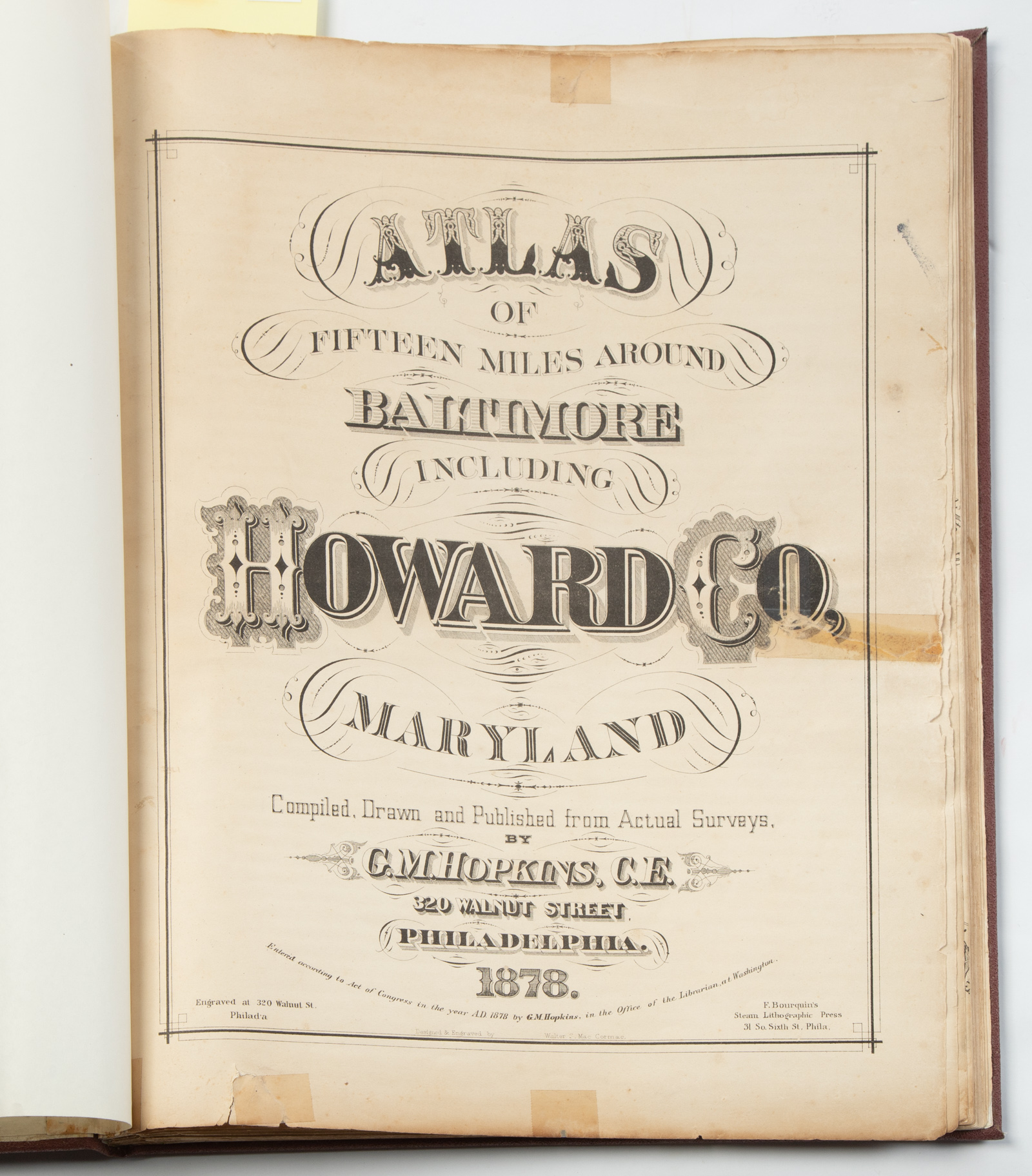 HOPKINS, ATLAS OF…HOWARD COUNTY,