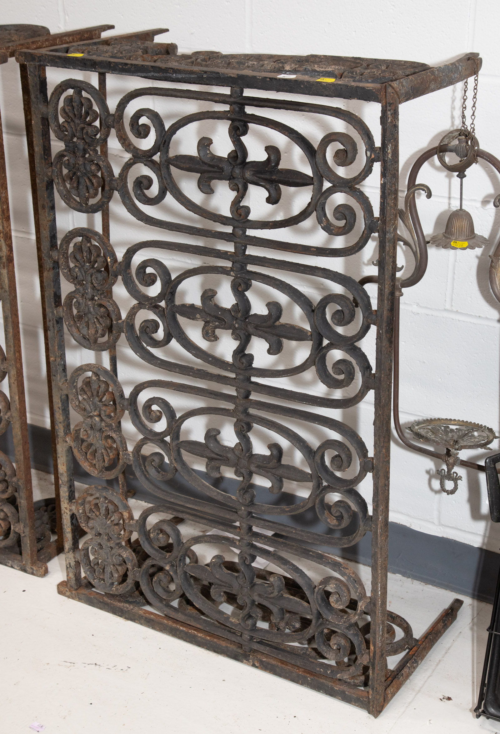 ANTIQUE CAST IRON WINDOW GRATE;