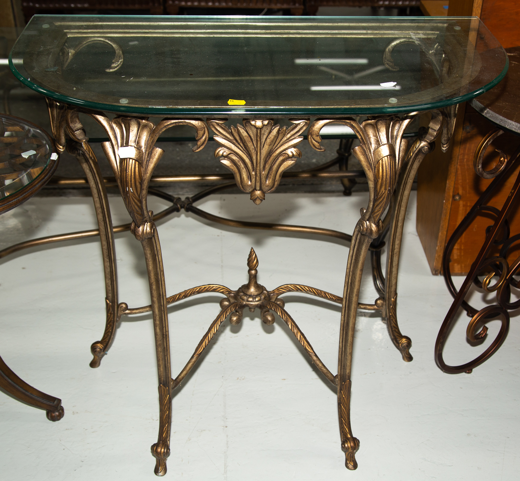 NEOCLASSICAL PATINATED METAL CONSOLE