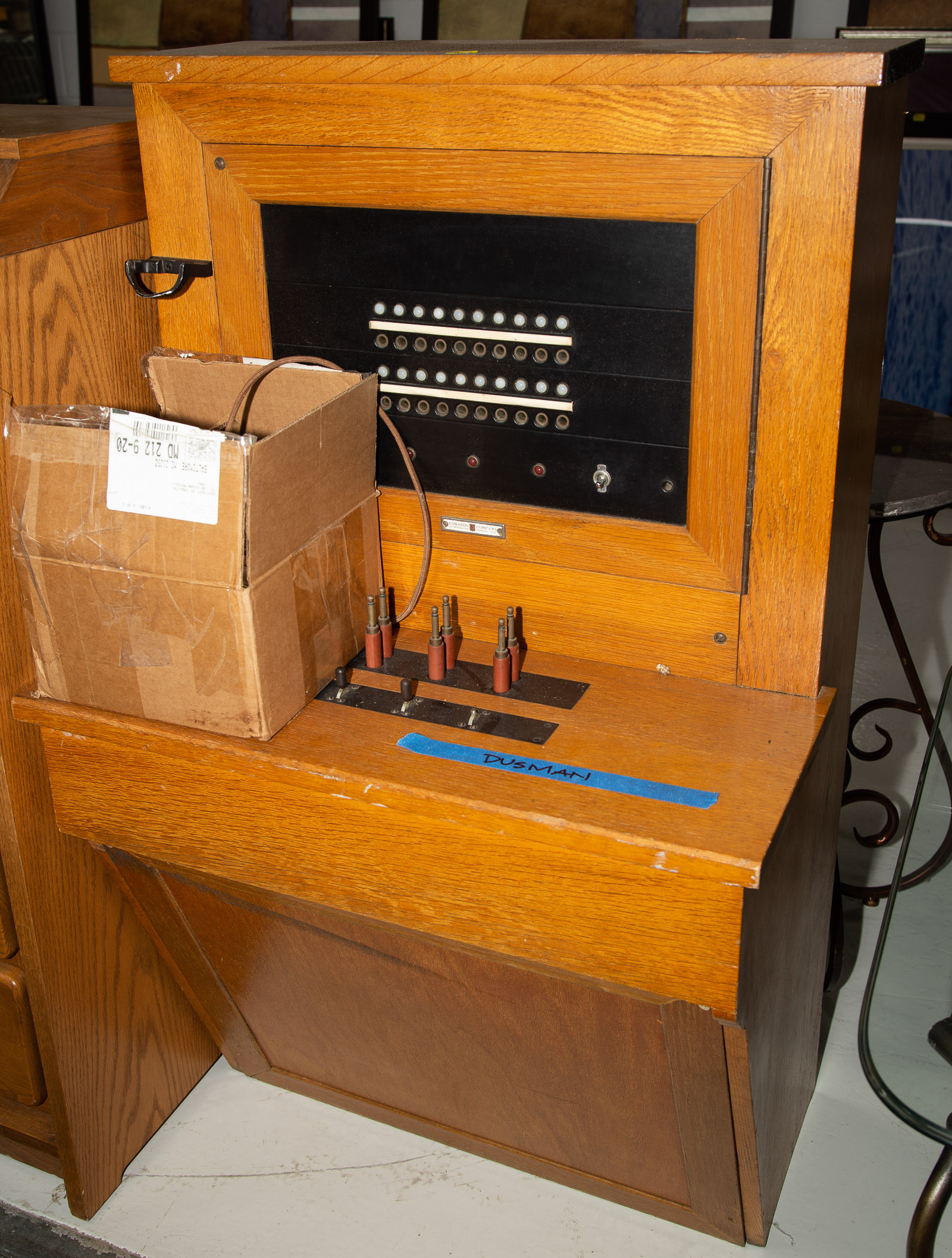 EDWARDS CO. VINTAGE SWITCHBOARD Oak