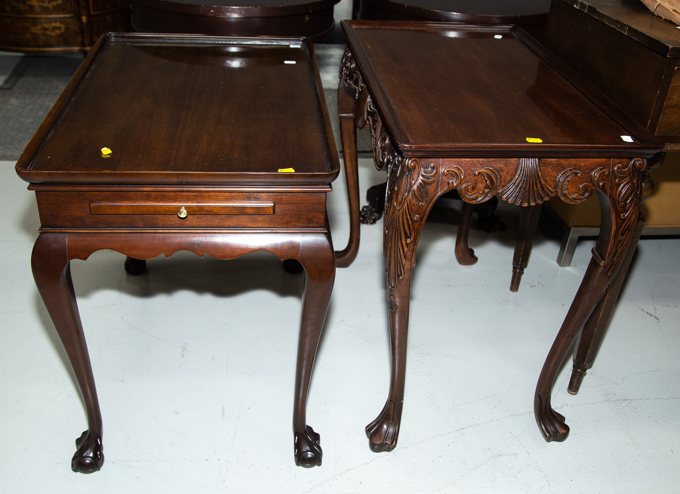 TWO CHIPPENDALE STYLE MAHOGANY 338a9b