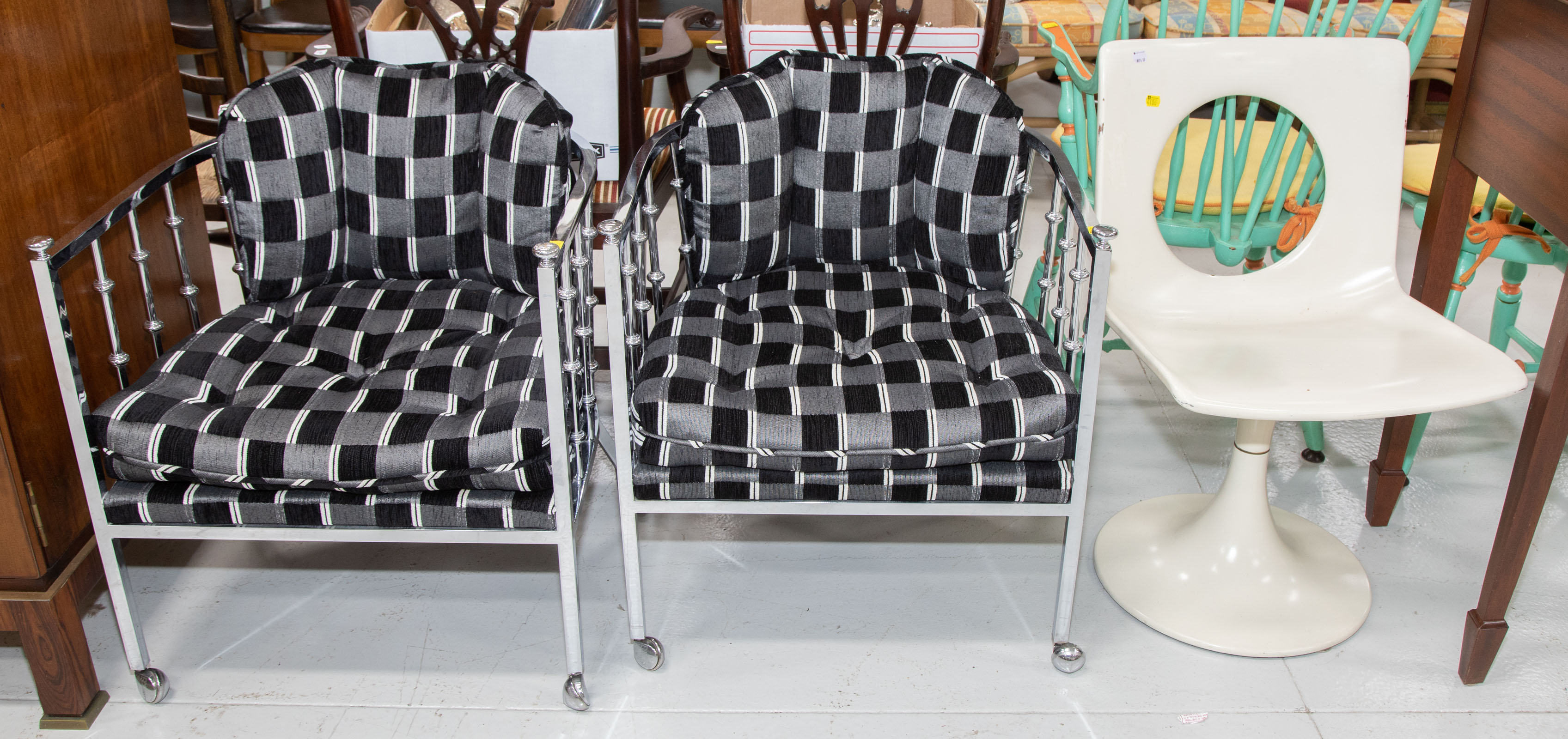 THREE MODERN STYLE CHAIRS Comprising 338abc