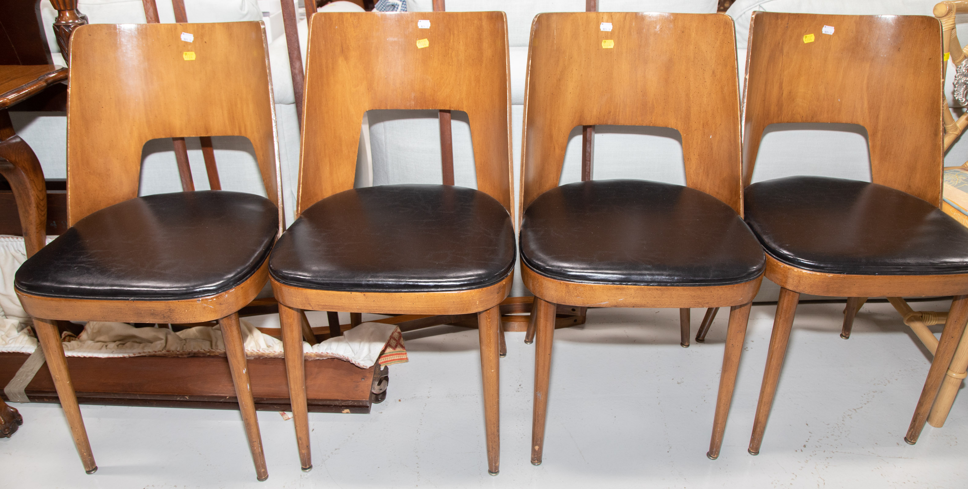 SET OF FOUR MID-CENTURY STYLE SIDE CHAIRS