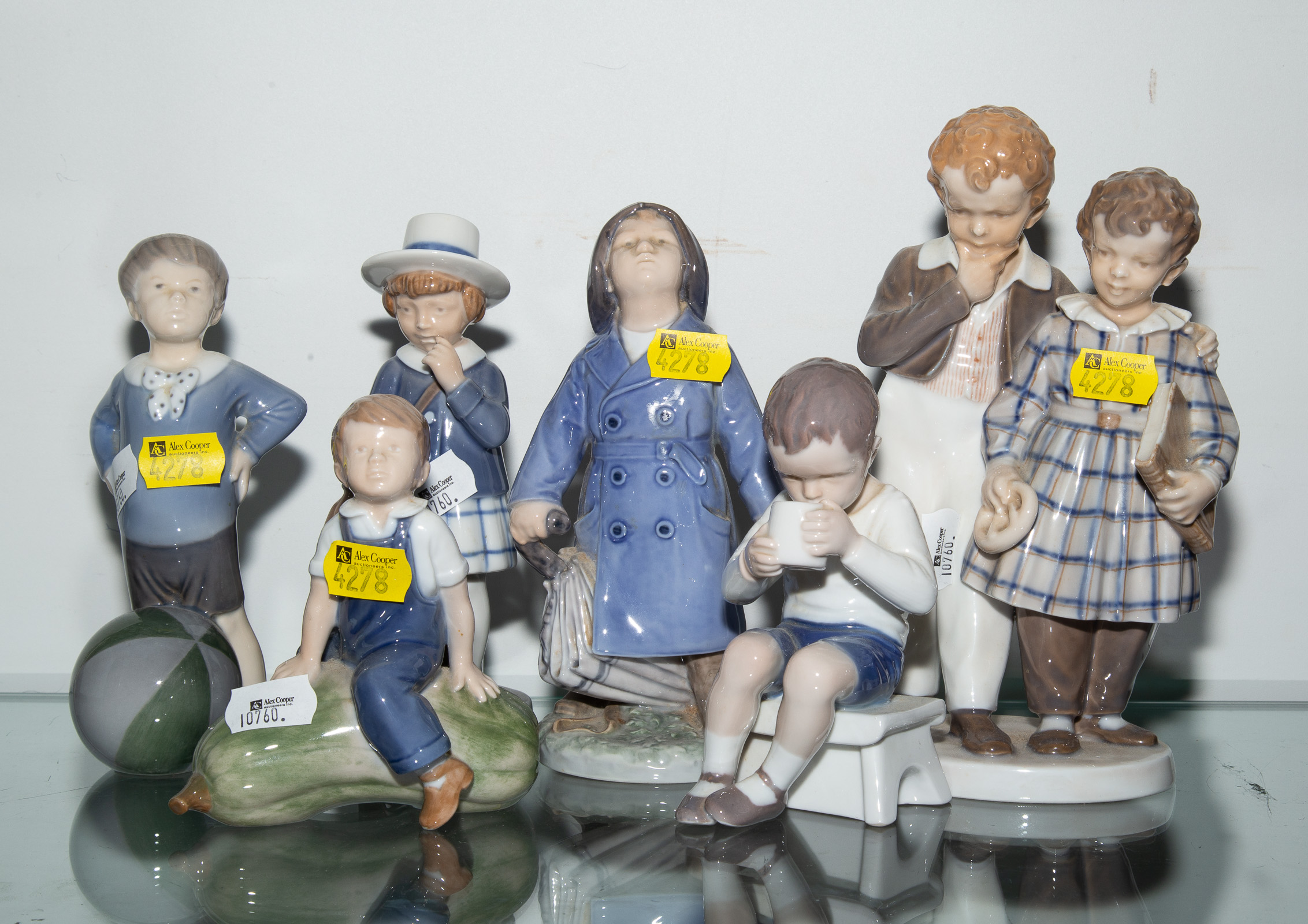 SIX ROYAL COPENHAGEN FIGURES Later