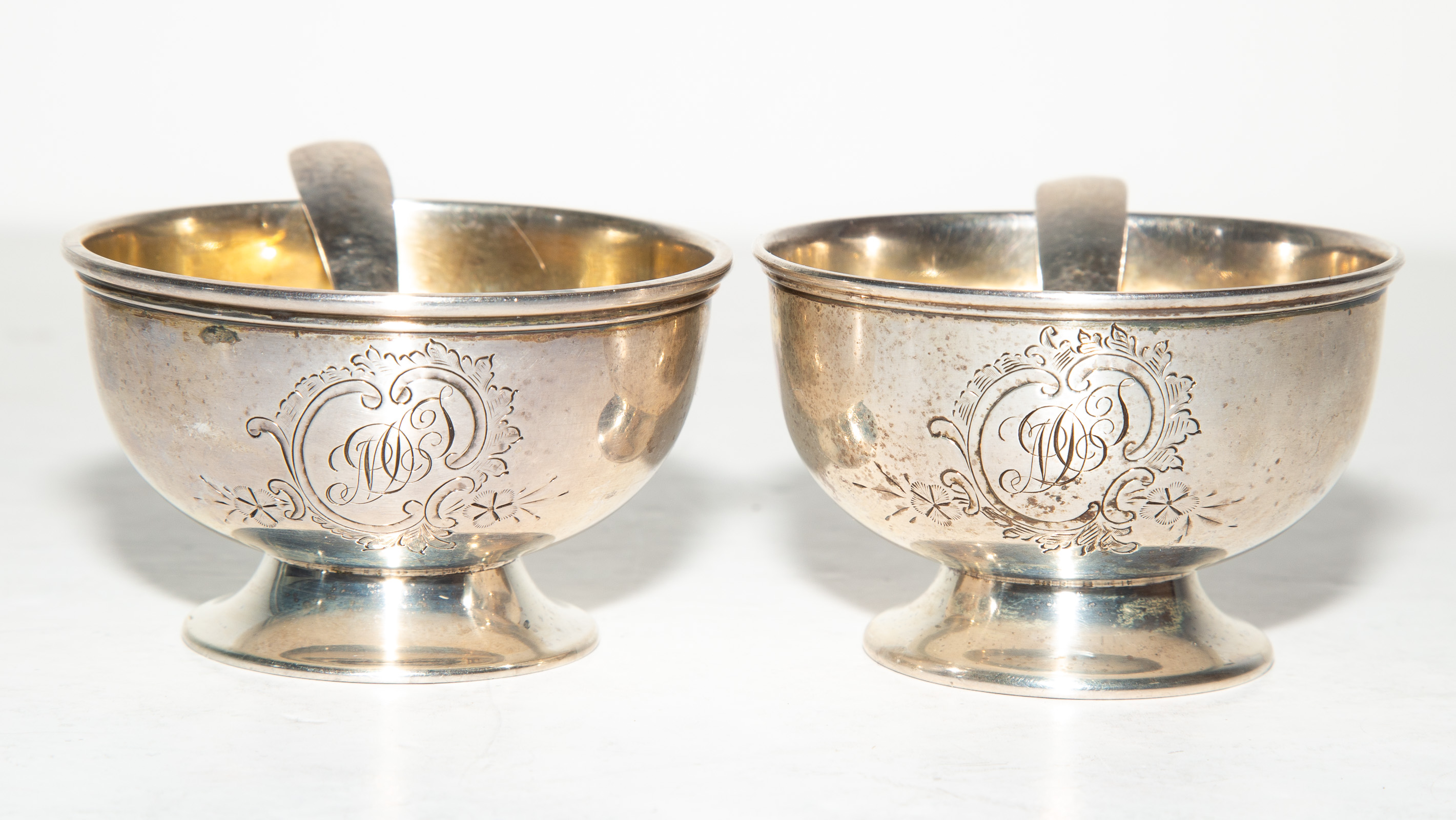 A PAIR FRANK SMITH STERLING SALTS