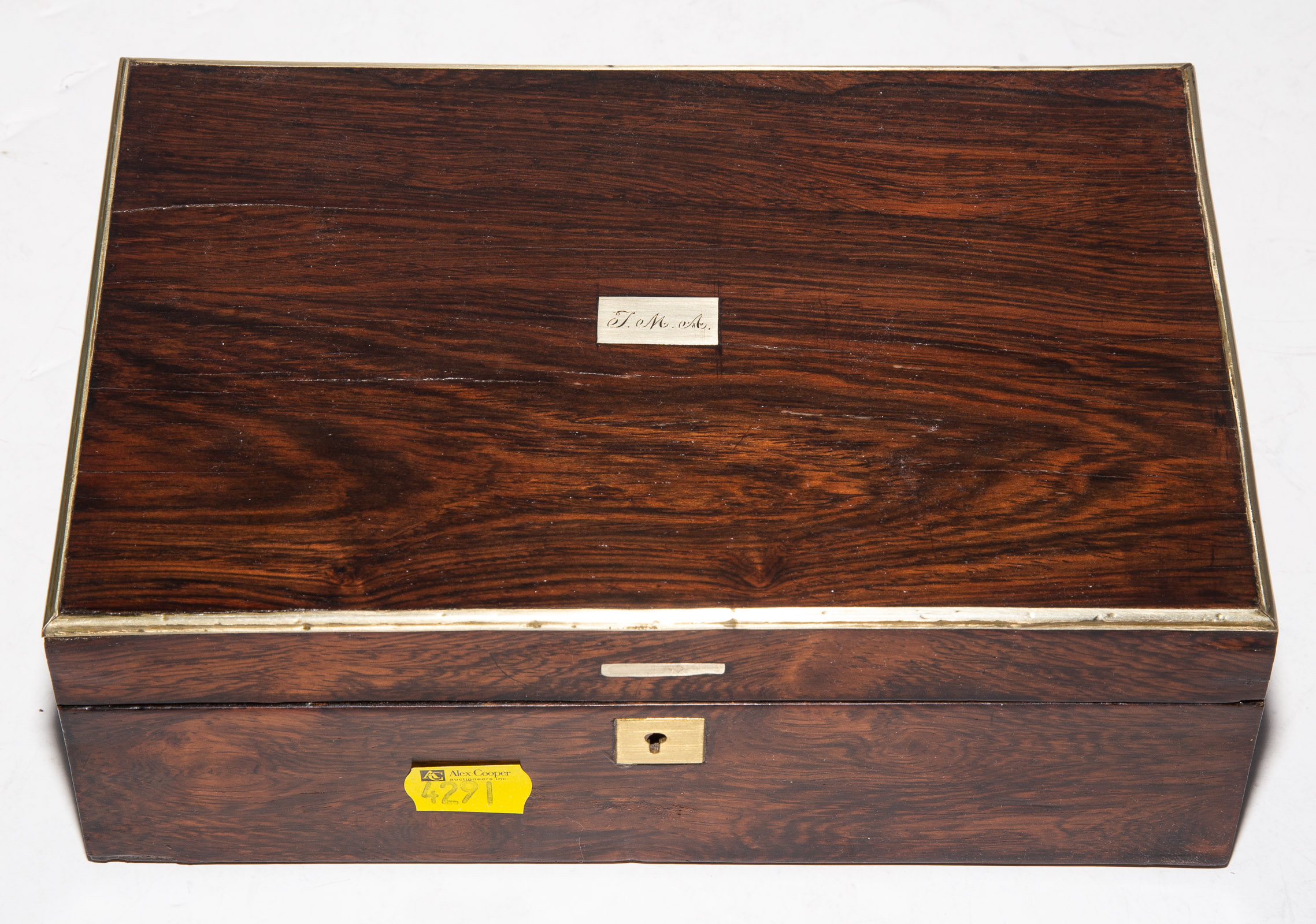 ROSEWOOD SEWING BOX 2nd half 19th 338b76