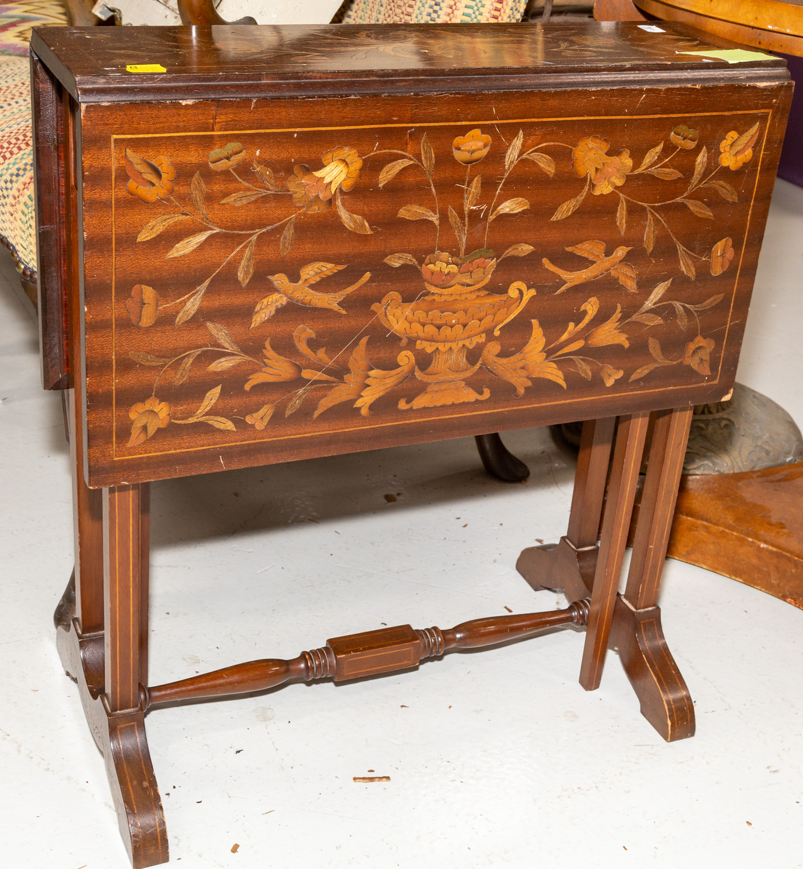 PETITE DUTCH MARQUETRY INLAID DROP