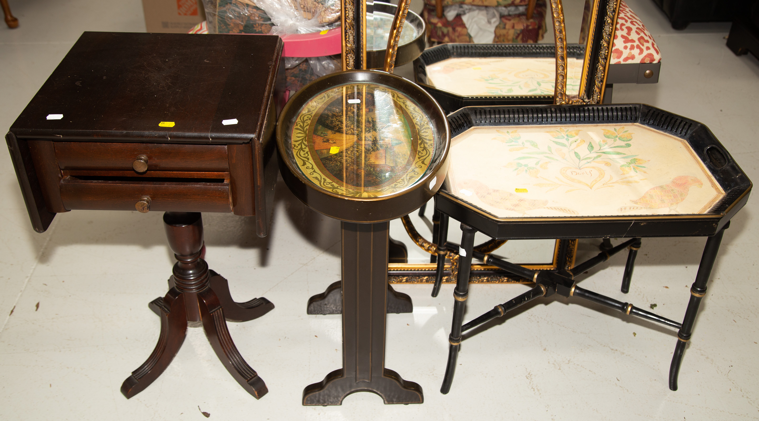 THREE PIECES OF ASSORTED FURNITURE