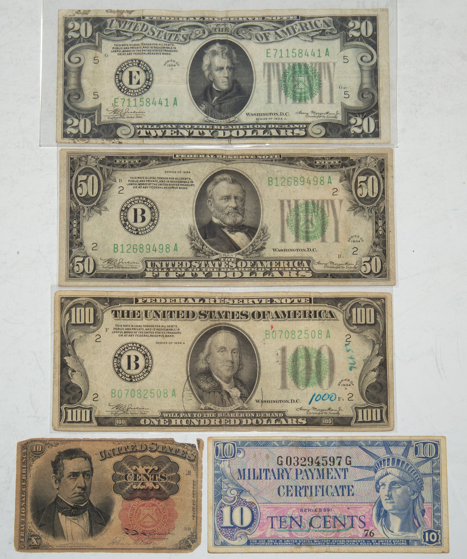 INTERESTING US CURRENCY COLLECTION