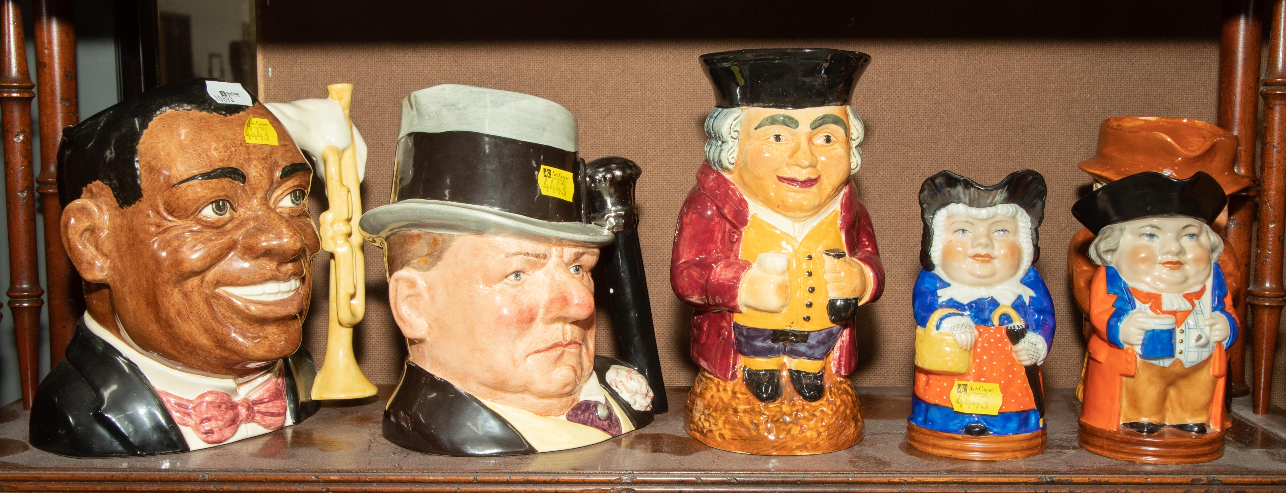 SELECTION OF CHARACTER JUGS & TOY