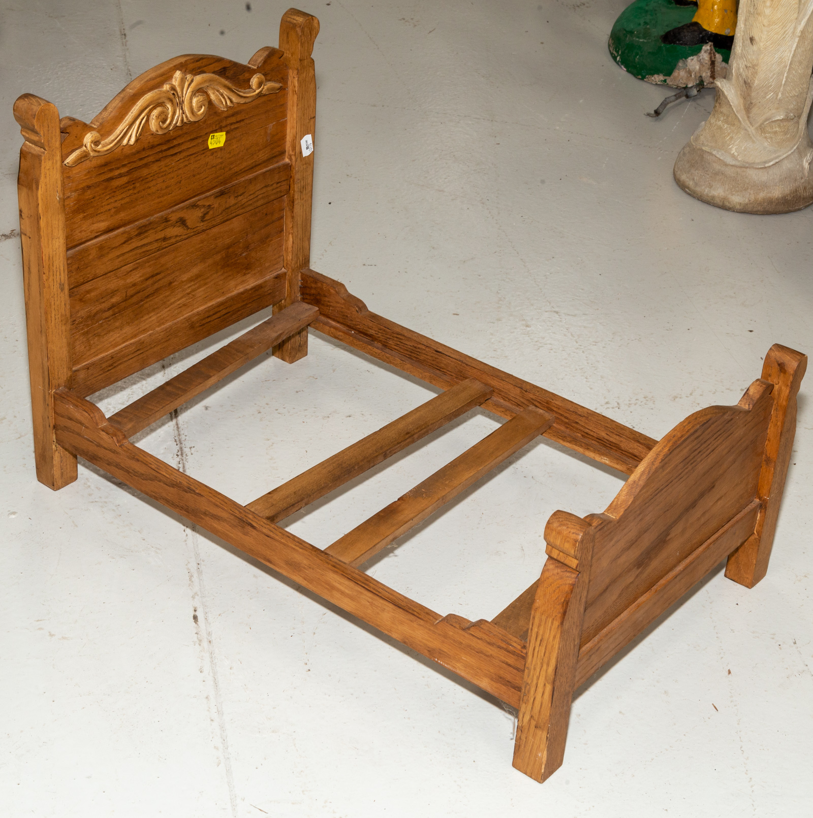 VICTORIAN STYLE OAK DOLL'S BED