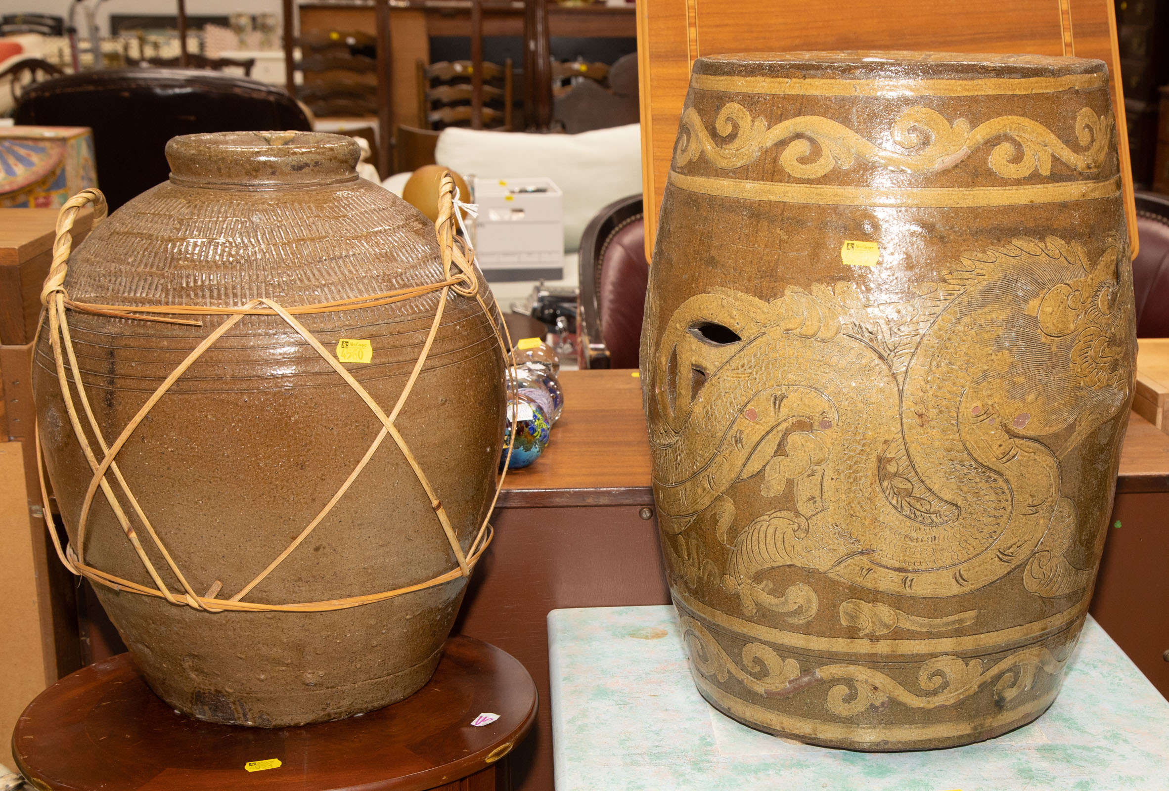 TWO LARGE SOUTHEAST ASIAN CERAMIC 338c61