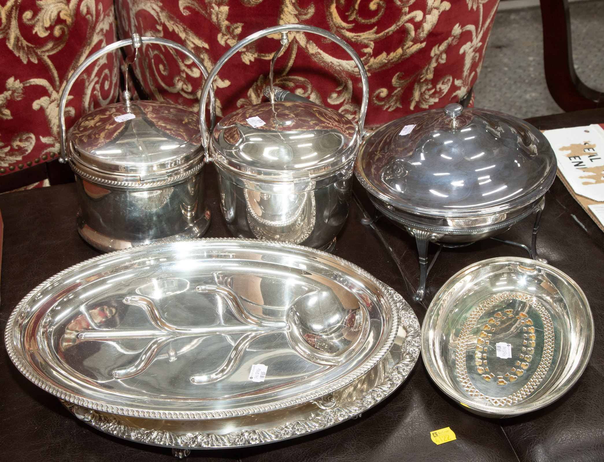 GROUP SILVER PLATED HOLLOWWARE