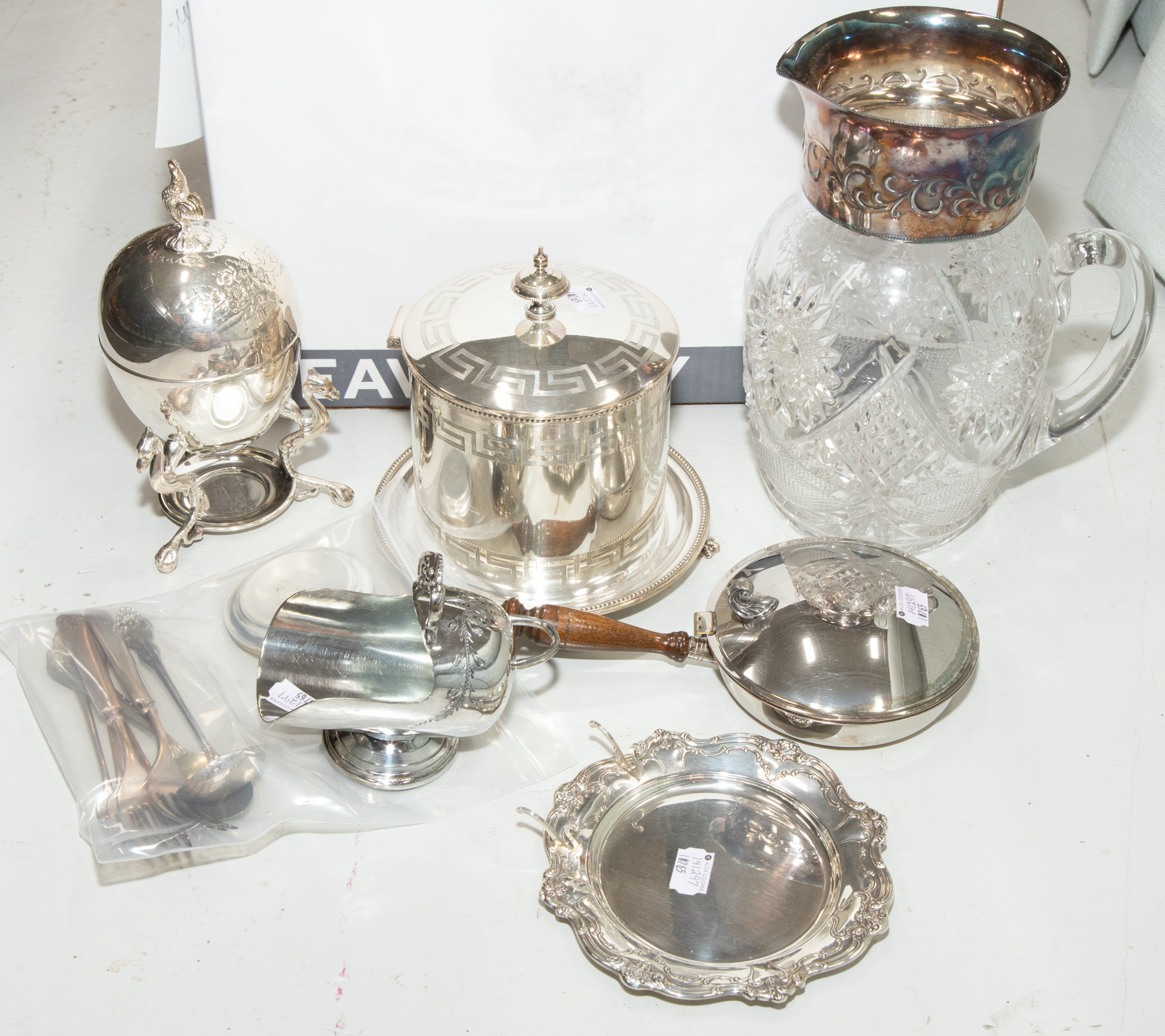 GROUP SILVER PLATED HOLLOWWARE