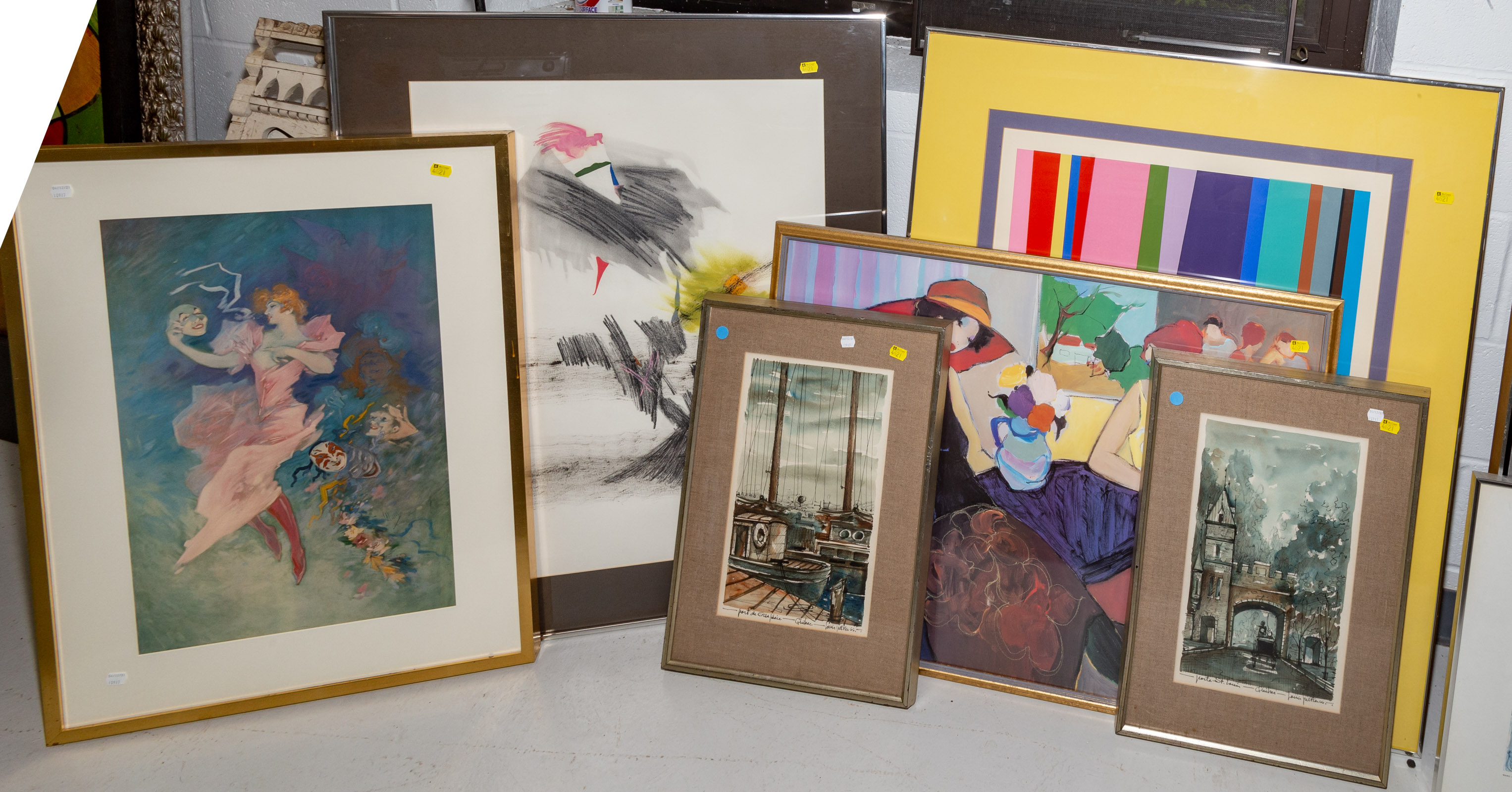 SIX FRAMED ARTWORKS Including Sheila 338c9b