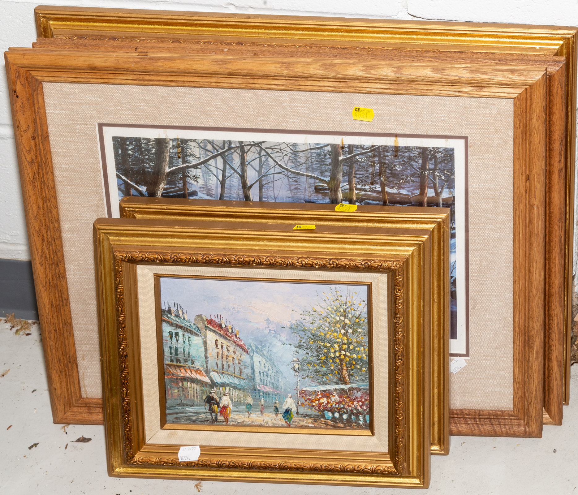 SELECTION OF FIVE FRAMED ARTWORKS Including