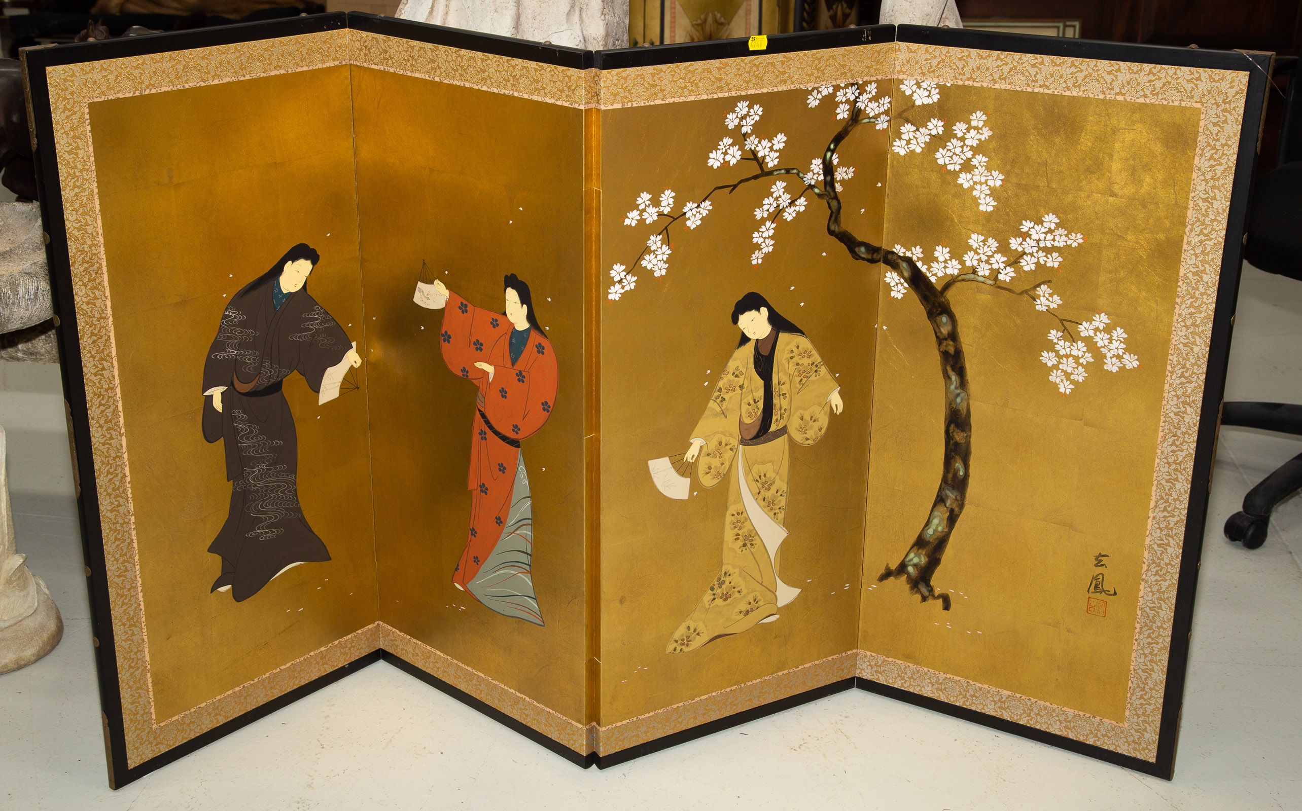 ASIAN STYLE FOUR PANEL SCREEN Each