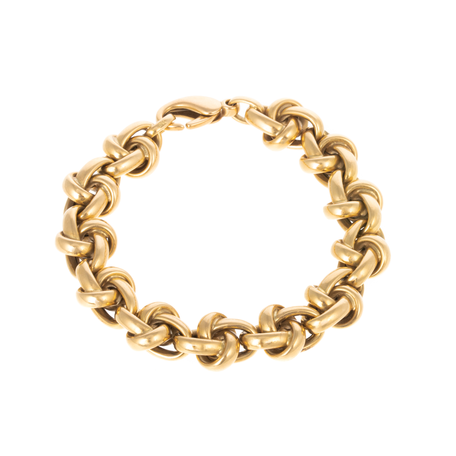 A SOLID 18K YELLOW GOLD KNOT BRACELET 338d3f
