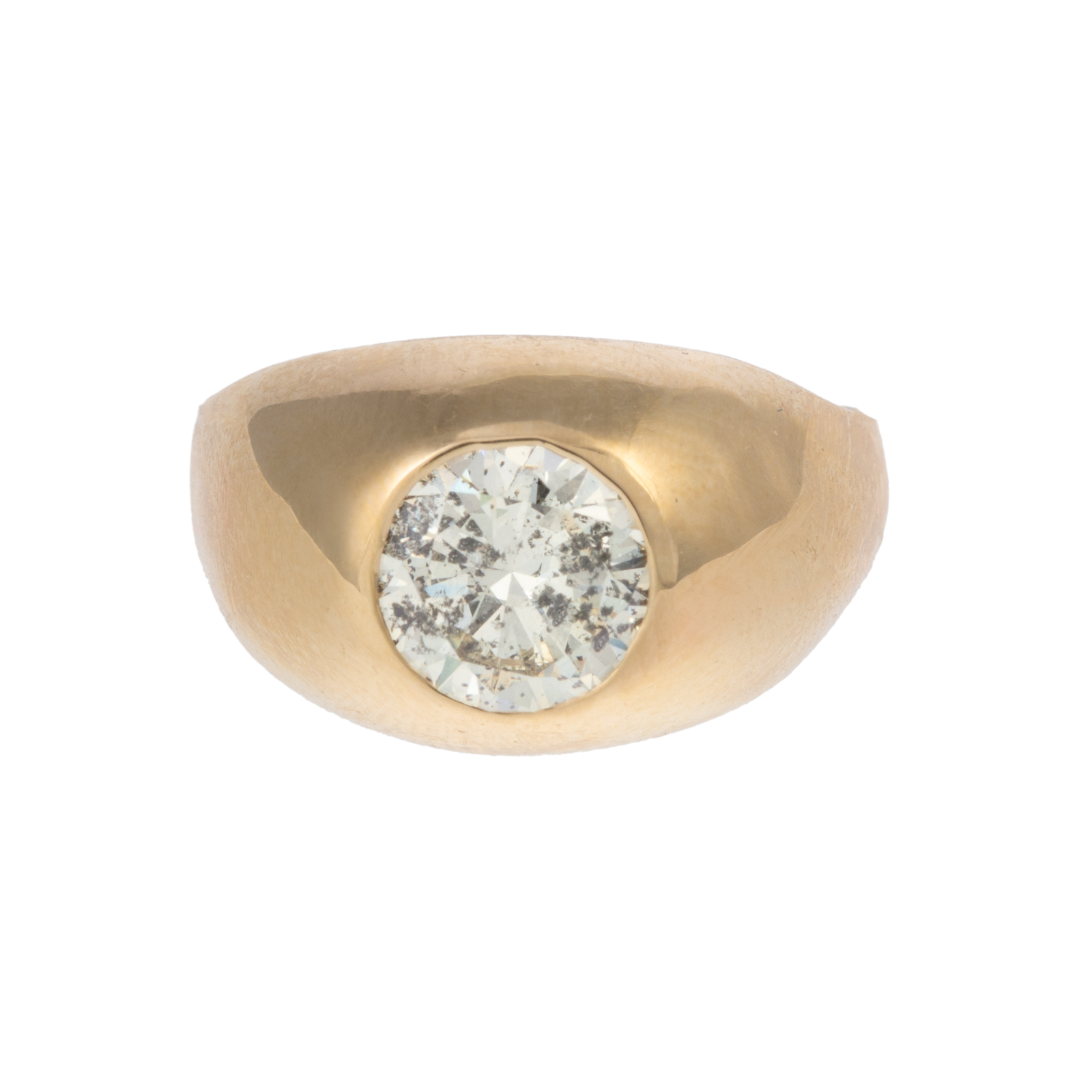 A 1.50 CT GYPSY-SET DIAMOND RING